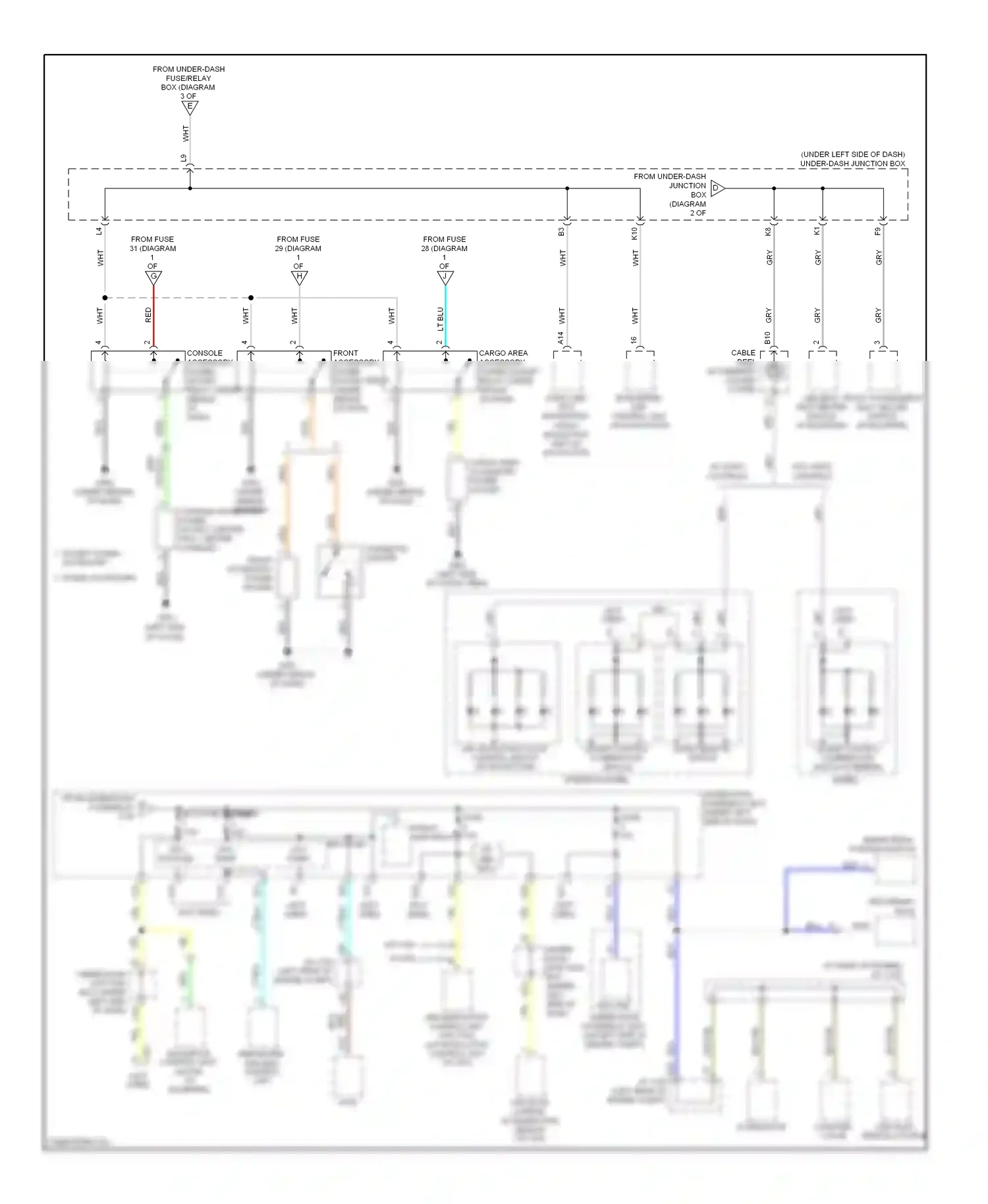 Wiring diagram except honda accessory for Honda CR-V III facelift (2009-2012) (1 of 1)
