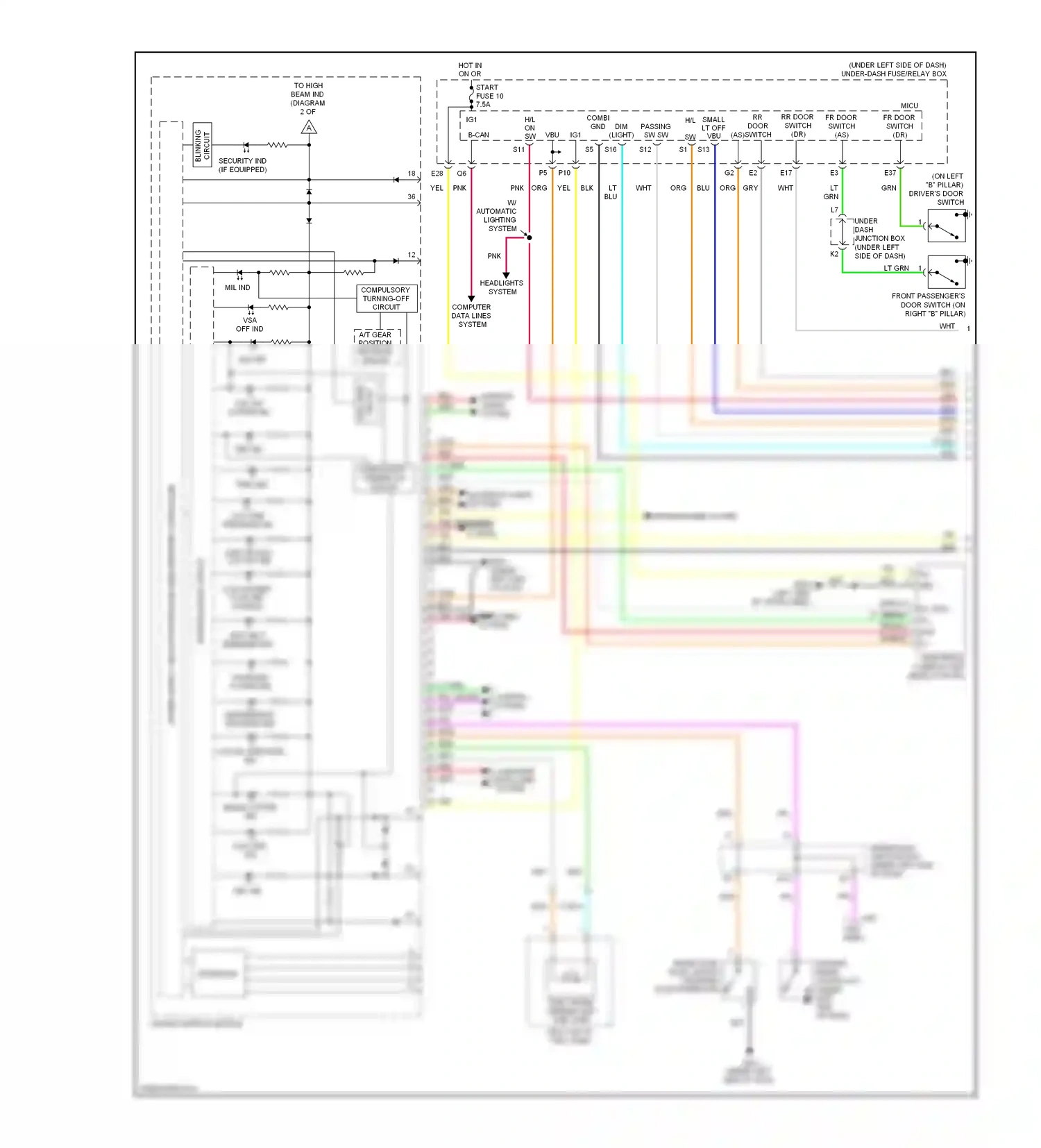 Wiring diagram fail safe circuit for Honda CR-V III facelift (2009-2012) (1 of 1)