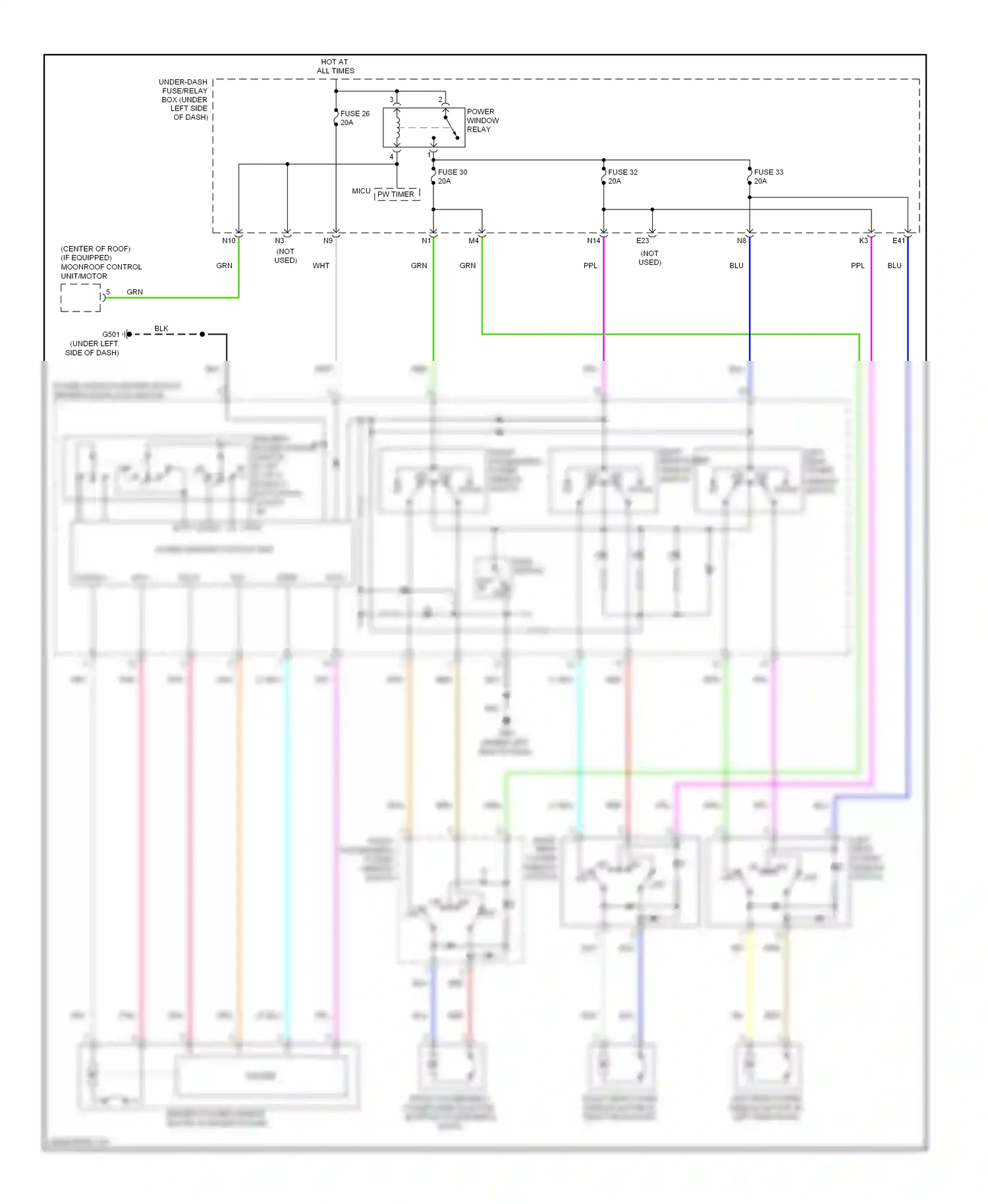 Wiring diagram fuse 33 for Honda CR-V III facelift (2009-2012) (1 of 1)