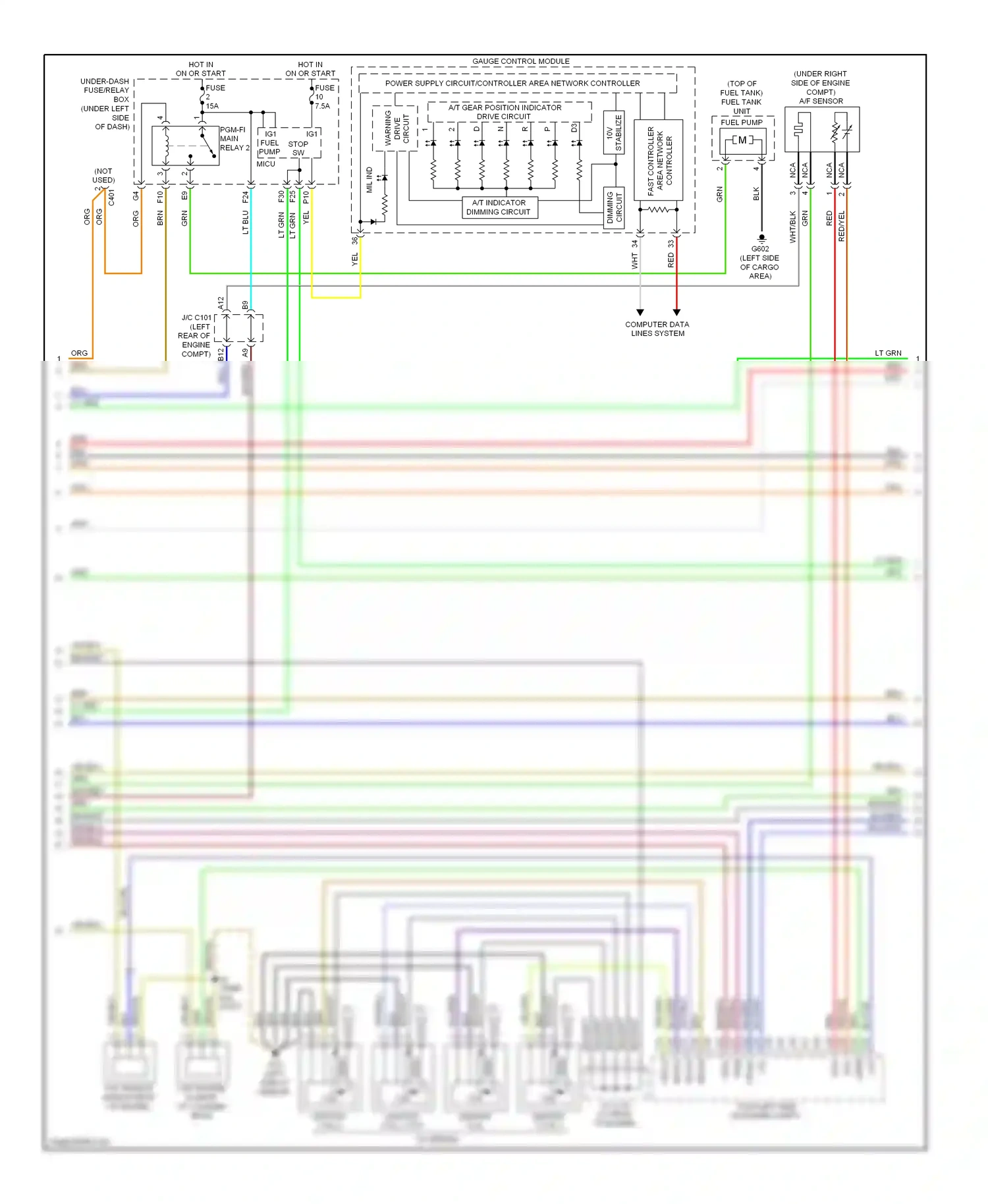 Wiring diagram ignition coil 4 for Honda CR-V III facelift (2009-2012) (2 of 2)