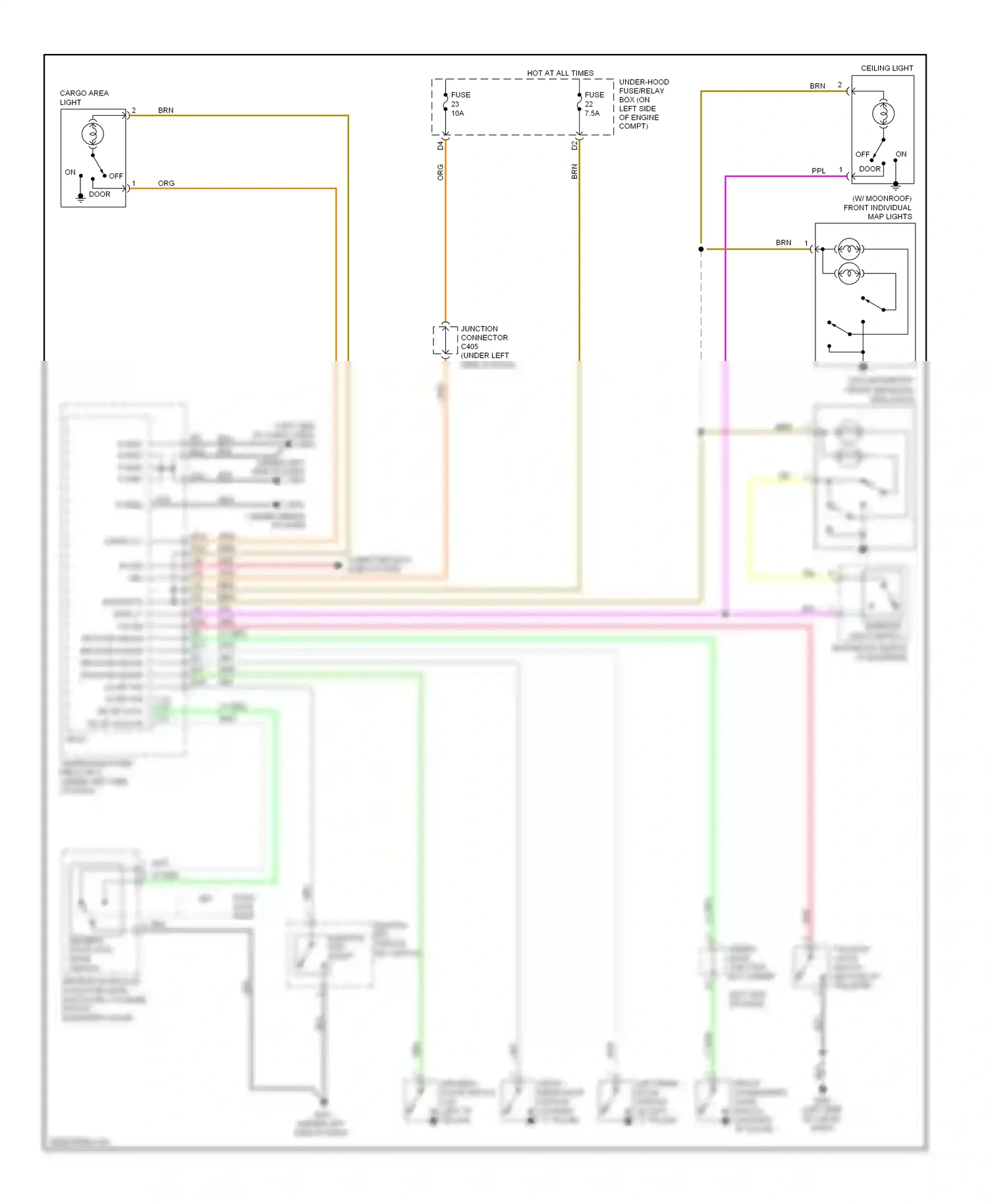 Wiring diagram ignition key ignition switch/ key key switch light for Honda CR-V III facelift (2009-2012) (1 of 1)