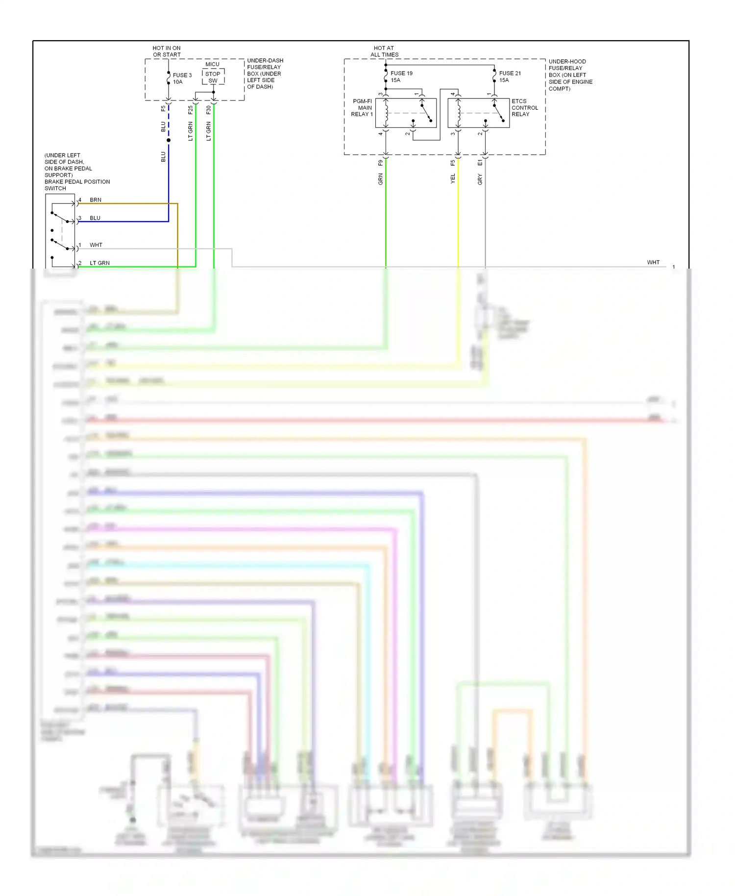 Wiring diagram red/blu for Honda CR-V III facelift (2009-2012) (1 of 4)