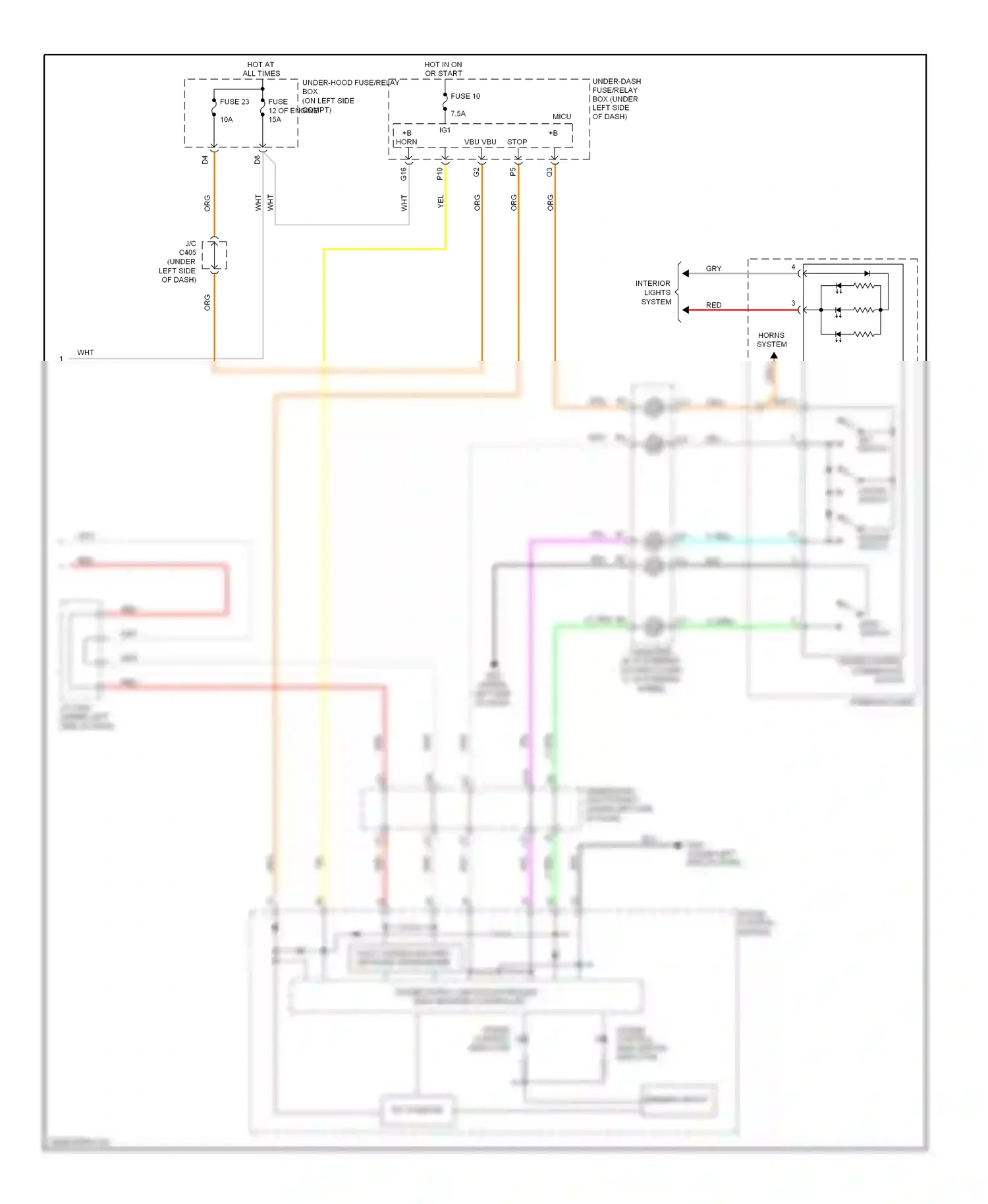 Wiring diagram resume + switch for Honda CR-V III facelift (2009-2012) (1 of 1)