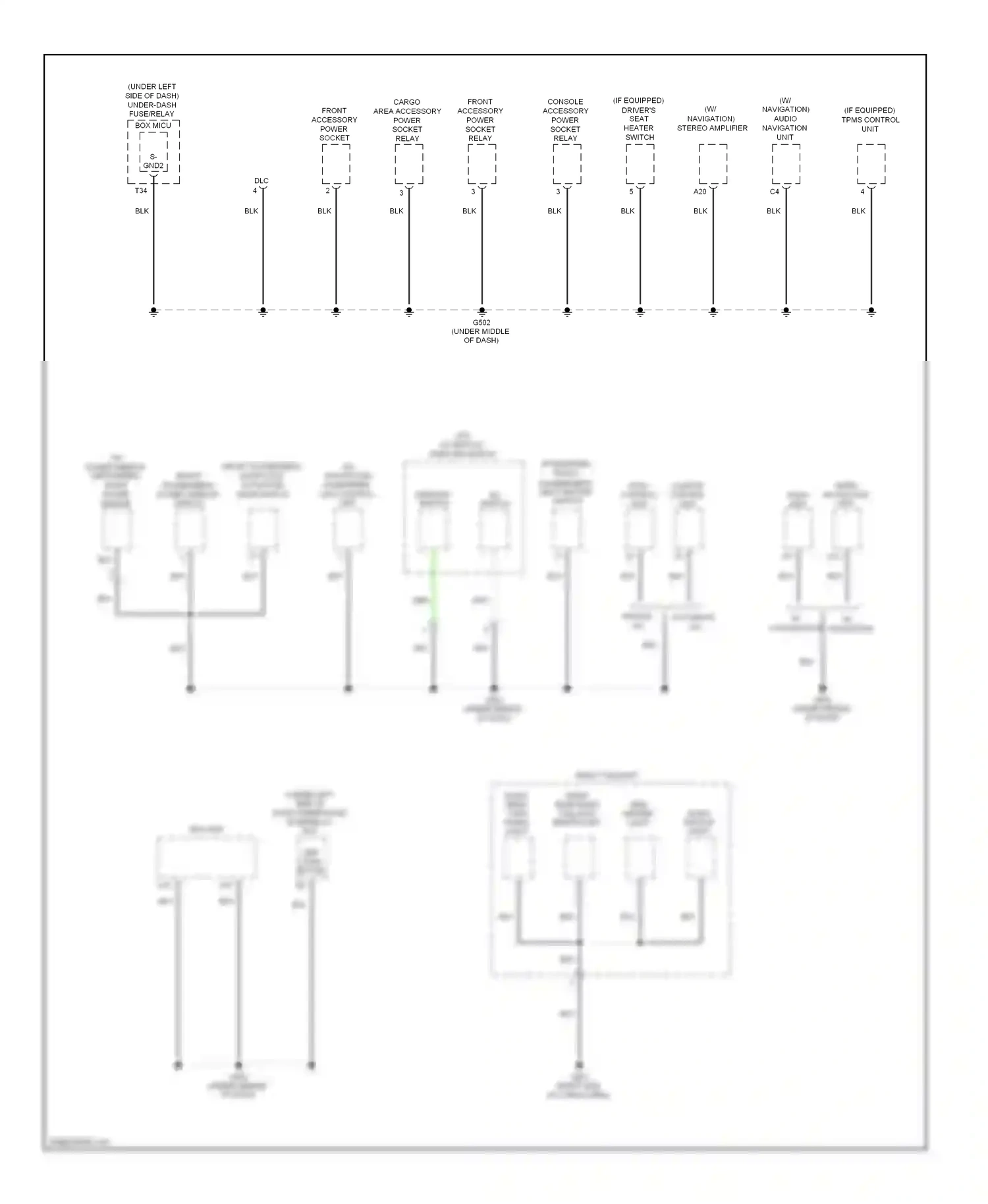 Wiring diagram right backup light for Honda CR-V III facelift (2009-2012) (2 of 2)