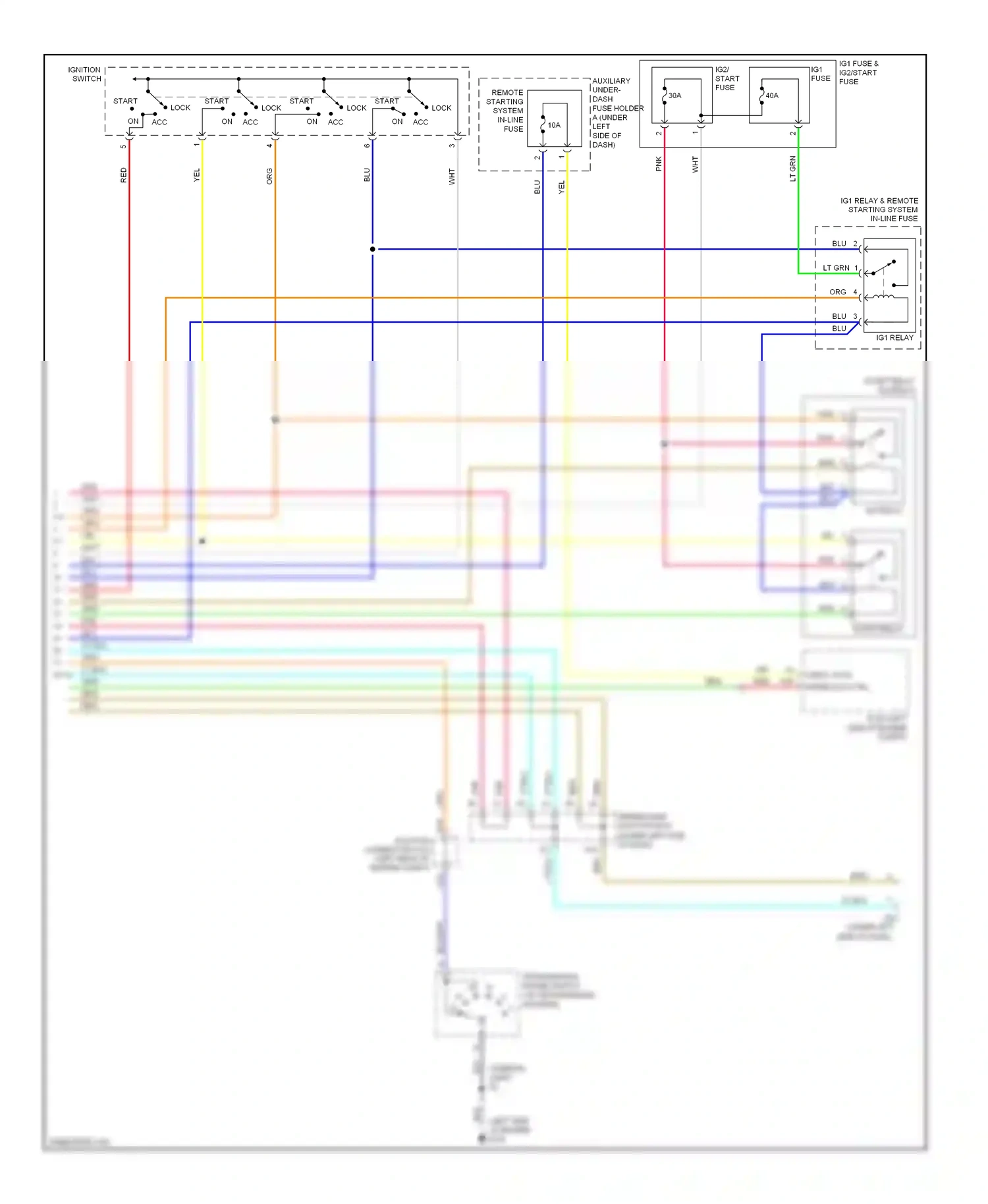 Wiring diagram start relay for Honda CR-V III facelift (2009-2012) (1 of 1)