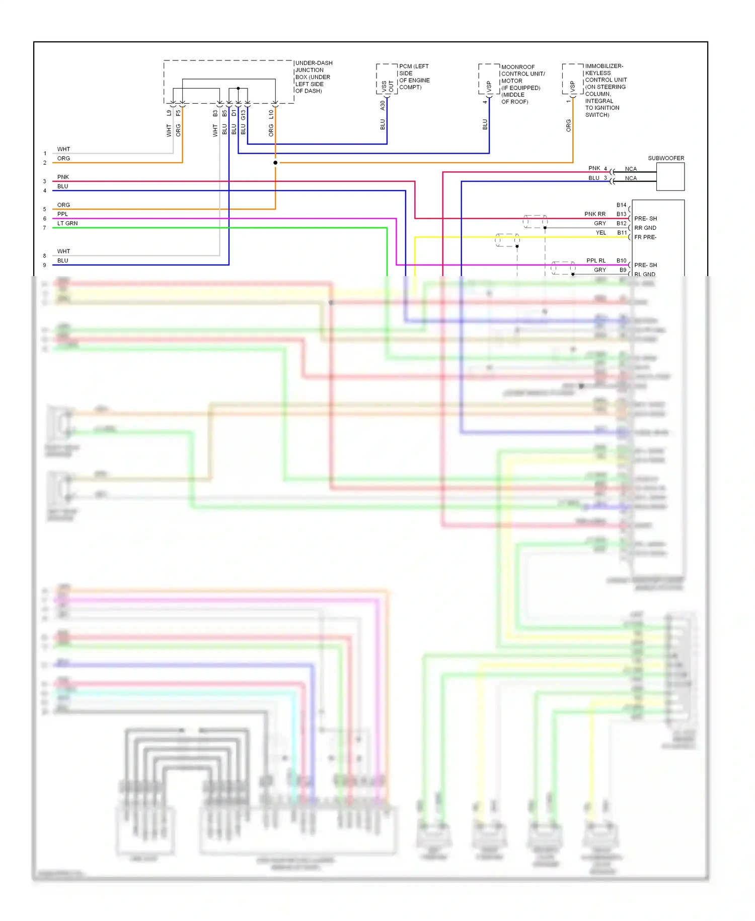 Wiring diagram sys acc for Honda CR-V III facelift (2009-2012) (2 of 4)