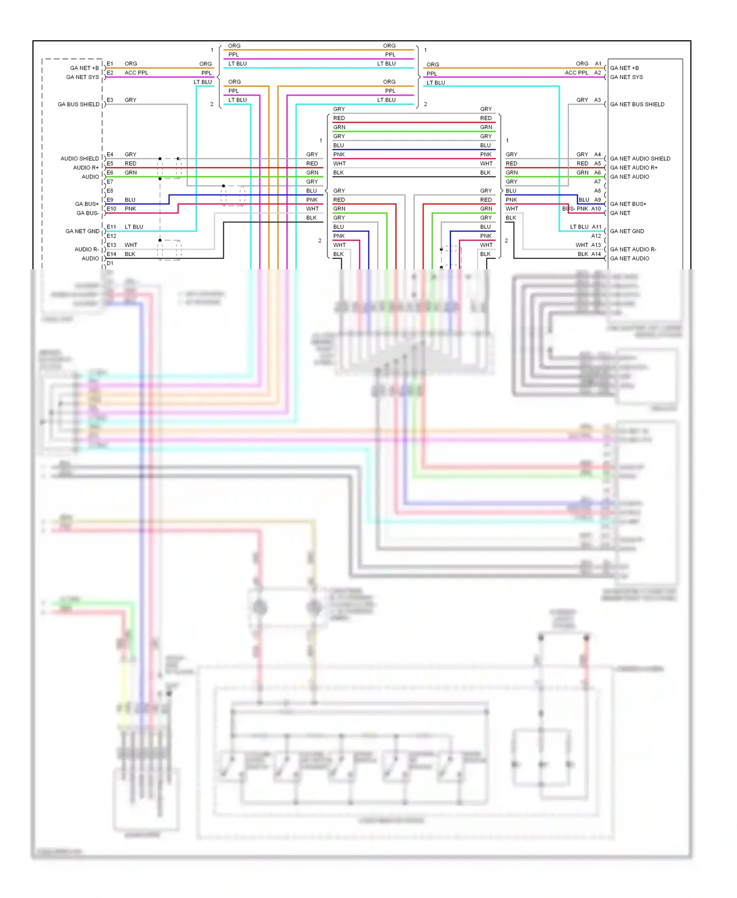 Wiring diagram volume up switch channel down switch for Honda CR-V III facelift (2009-2012) (1 of 2)