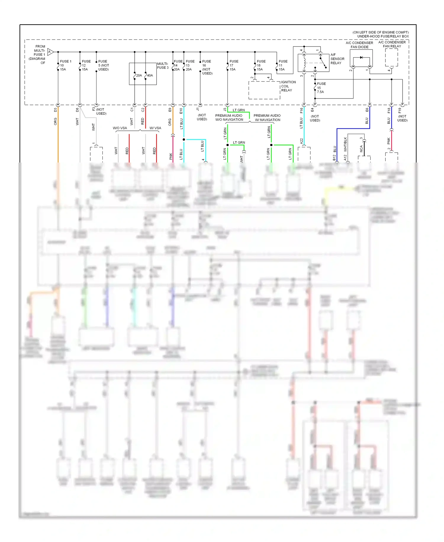 Wiring diagram vsa modulator control unit for Honda CR-V III facelift (2009-2012) (2 of 2)