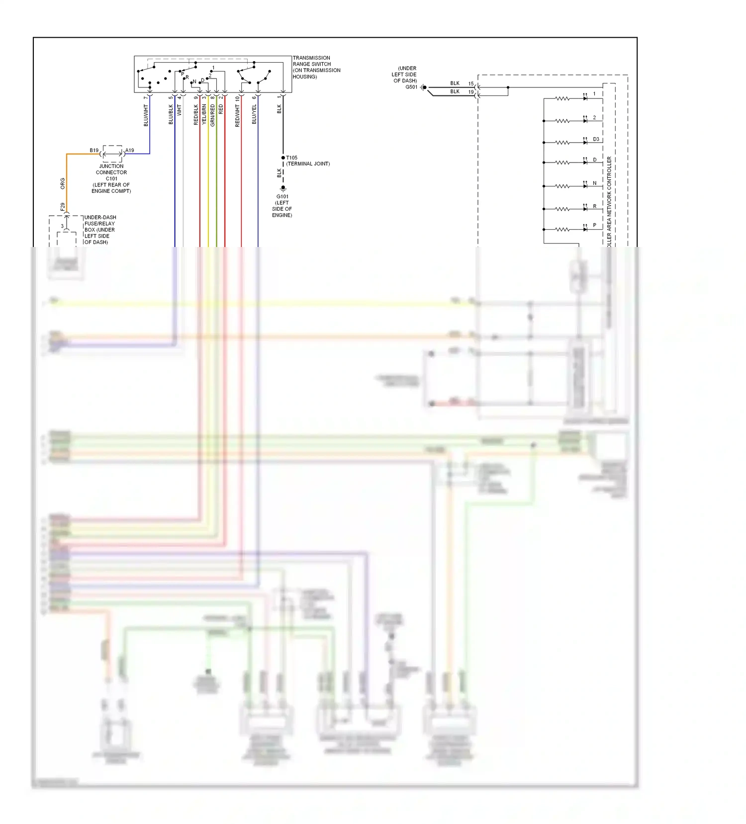 Wiring diagram atf temperature sensor for Honda CR-V III (2006-2009) (1 of 2)