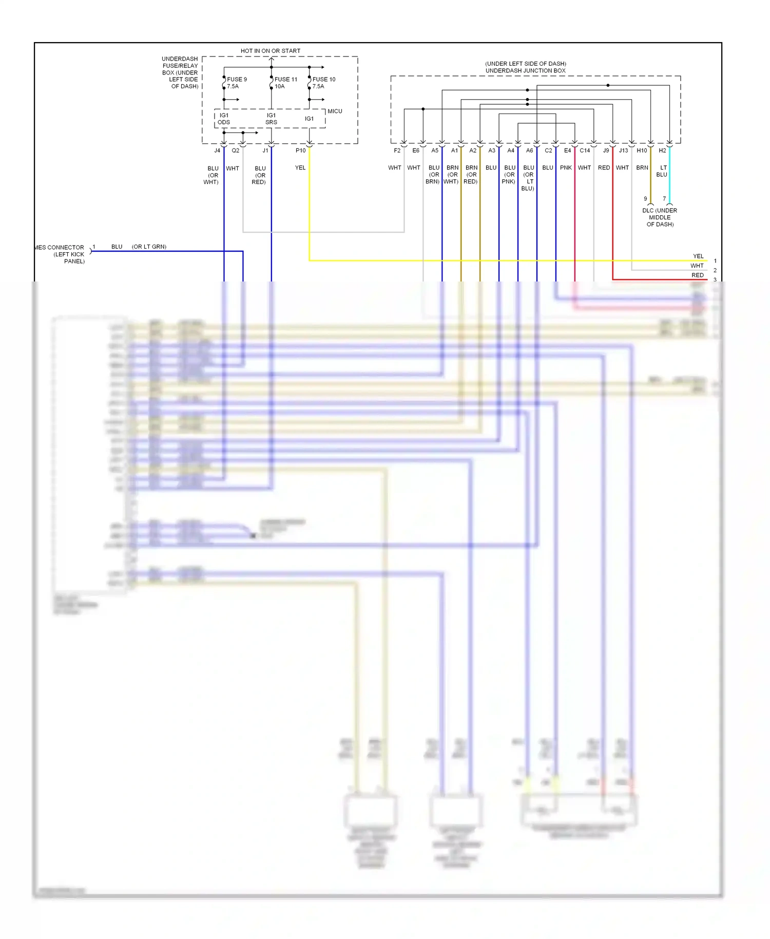 Wiring diagram blu for Honda CR-V III (2006-2009) (46 of 54)