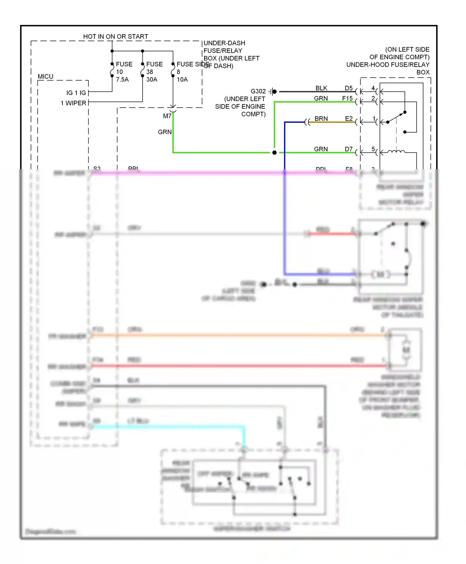 Wiring diagram blu for Honda CR-V III (2006-2009) (53 of 54)