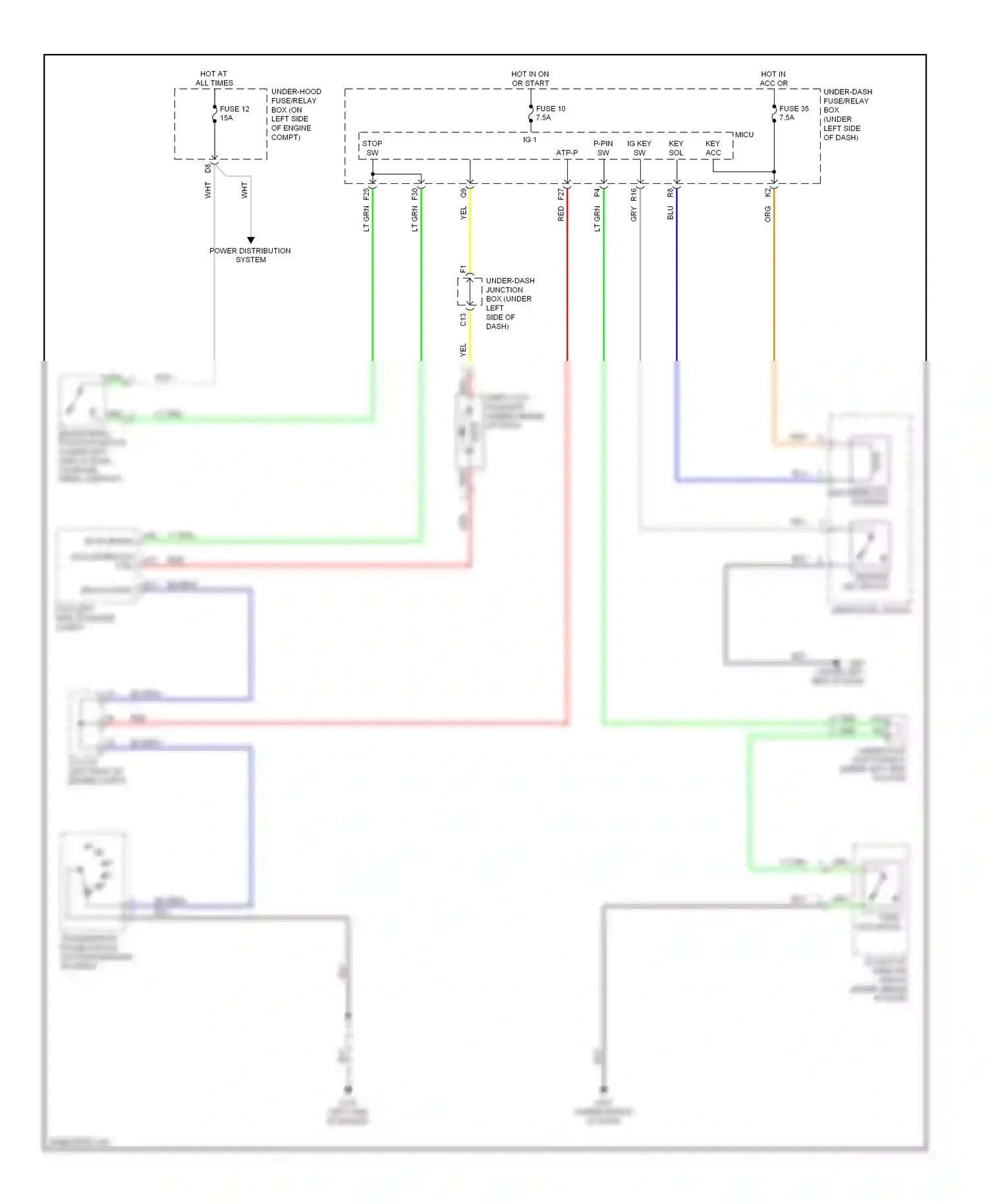Wiring diagram blu for Honda CR-V III (2006-2009) (45 of 54)