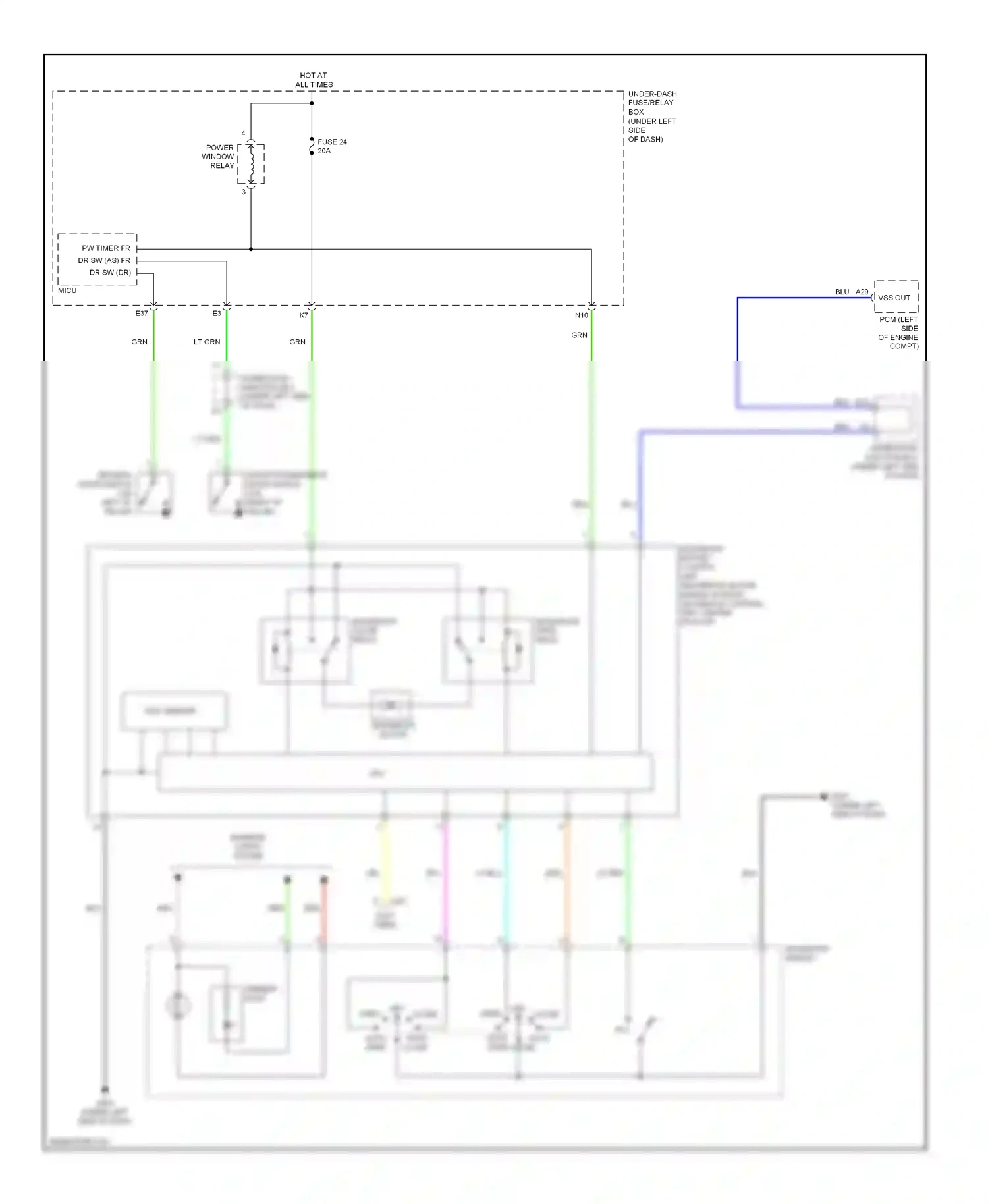Wiring diagram blu for Honda CR-V III (2006-2009) (35 of 54)