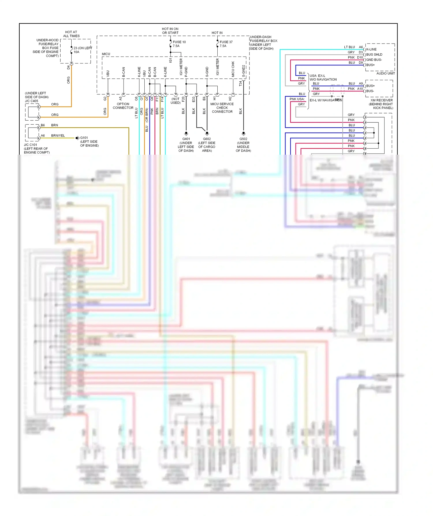 Wiring diagram body controller area network transceiver for Honda CR-V III (2006-2009) (2 of 8)