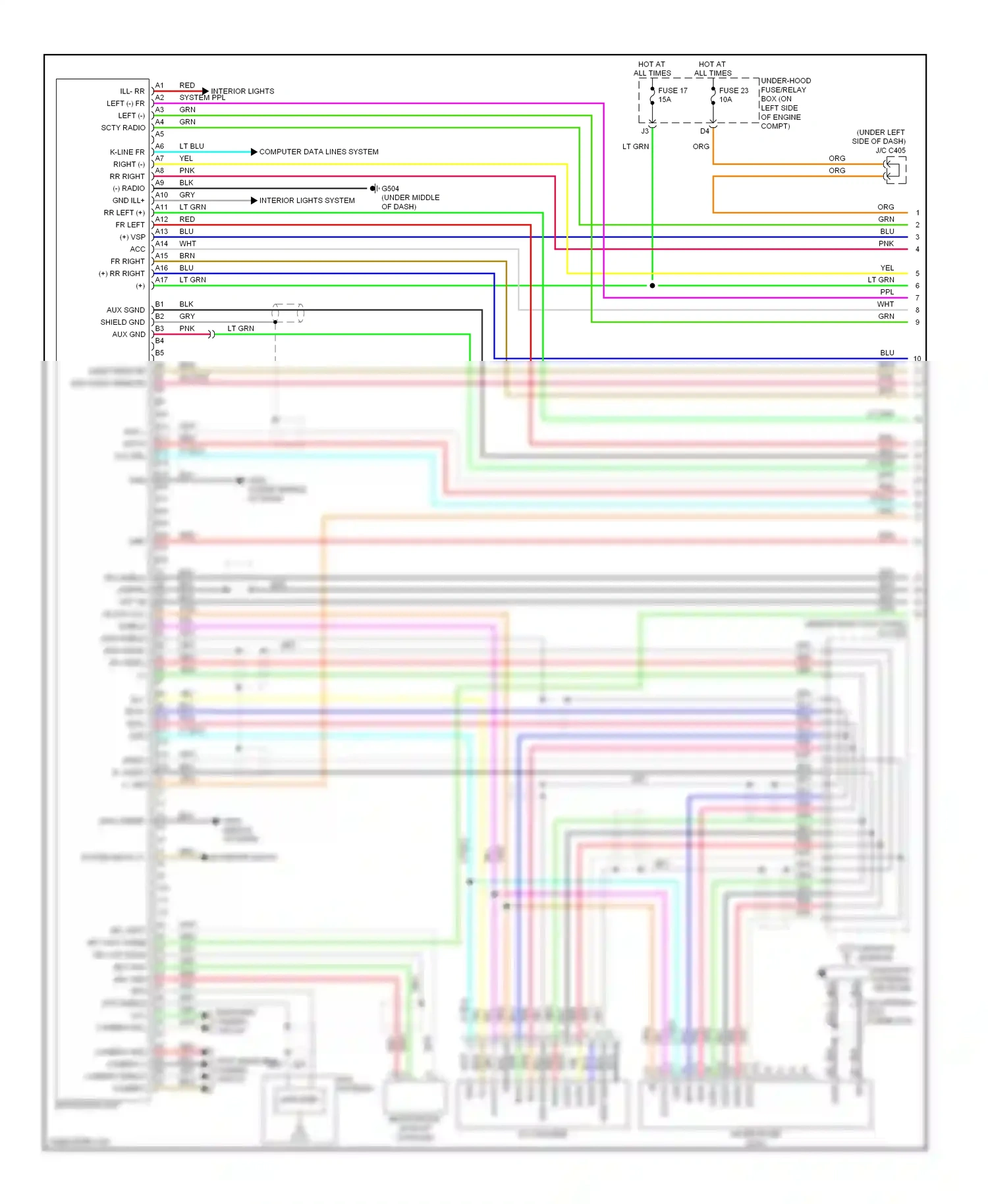 Wiring diagram cd changer for Honda CR-V III (2006-2009) (2 of 3)