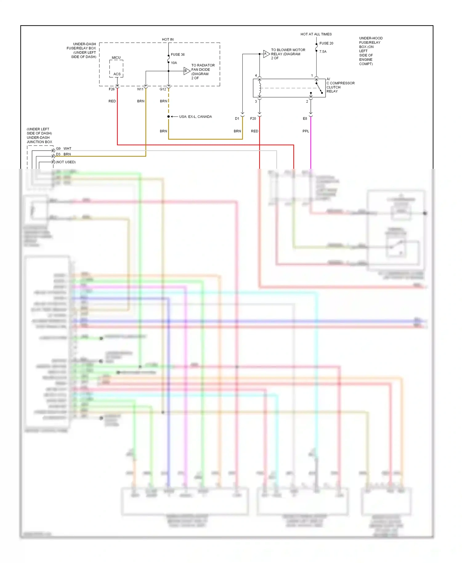 Wiring diagram compt) for Honda CR-V III (2006-2009) (1 of 2)