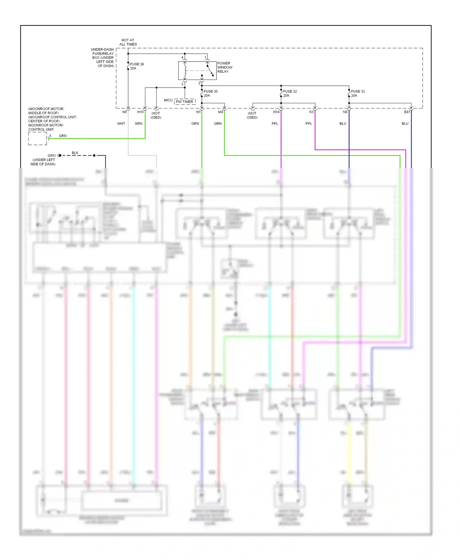 Wiring diagram control unit) for Honda CR-V III (2006-2009) (1 of 1)