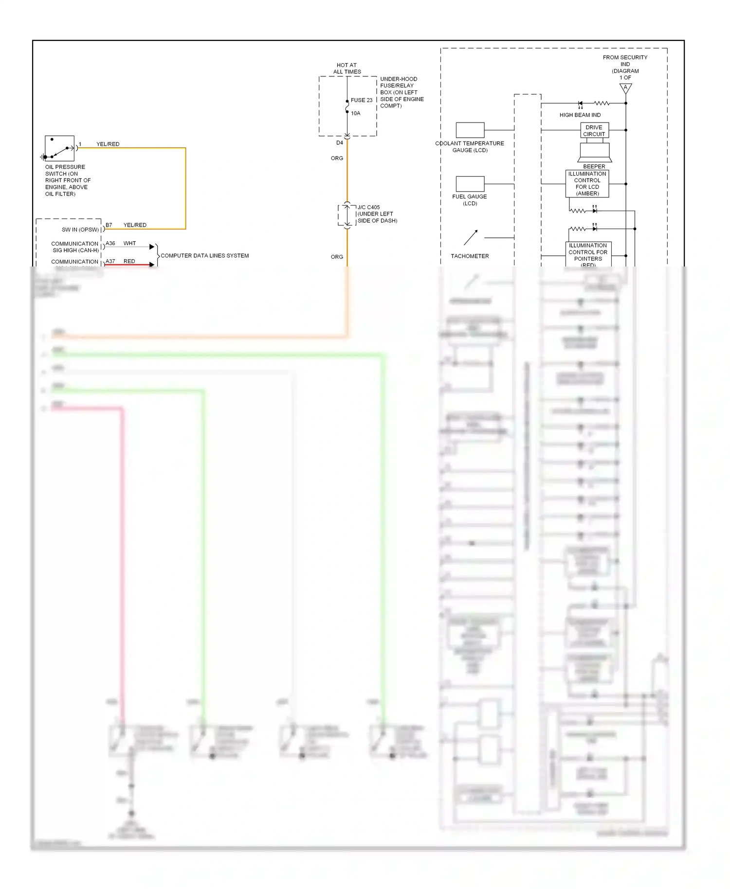 Wiring diagram flasher unit for Honda CR-V III (2006-2009) (2 of 2)