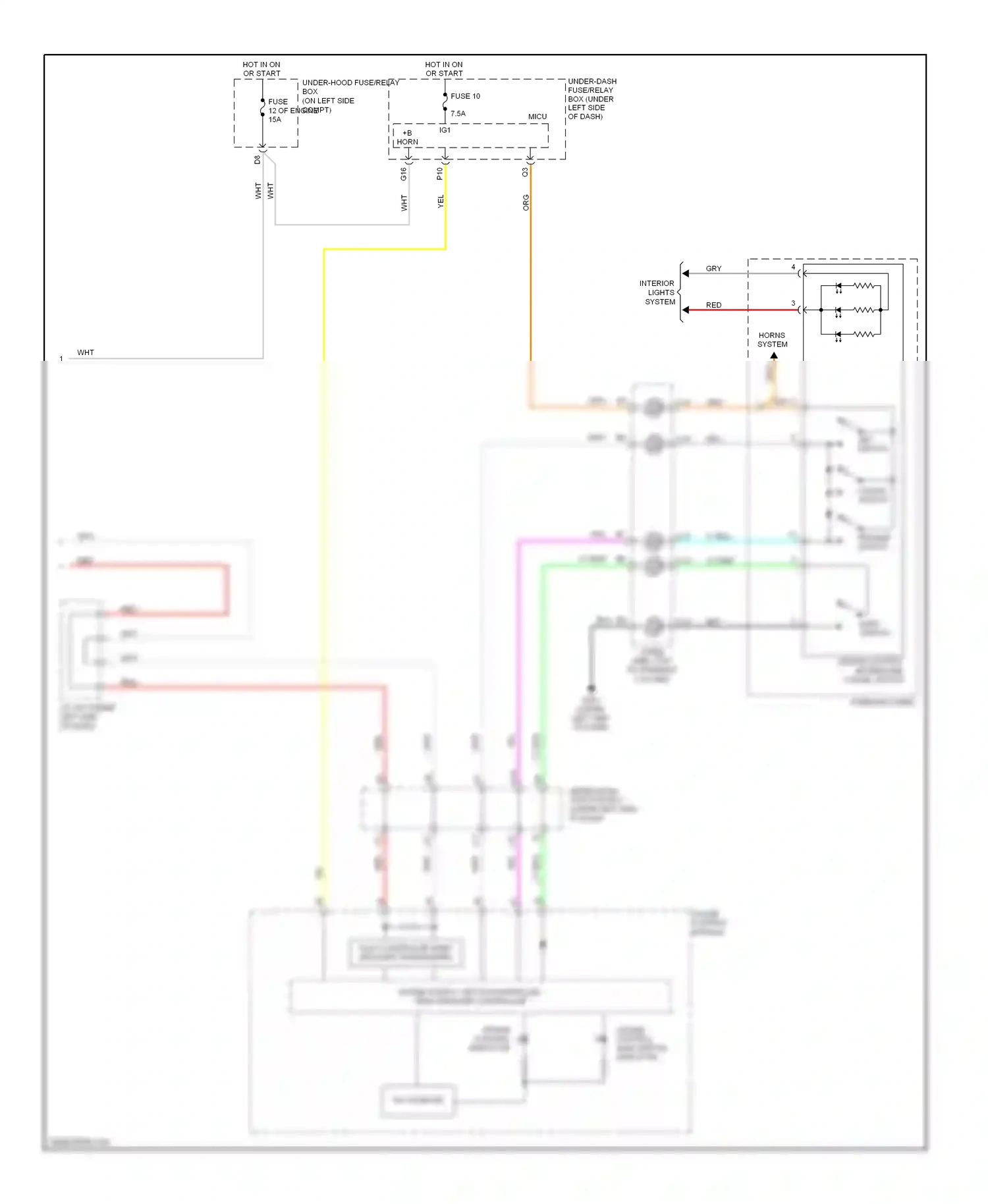 Wiring diagram gauge control module for Honda CR-V III (2006-2009) (2 of 18)