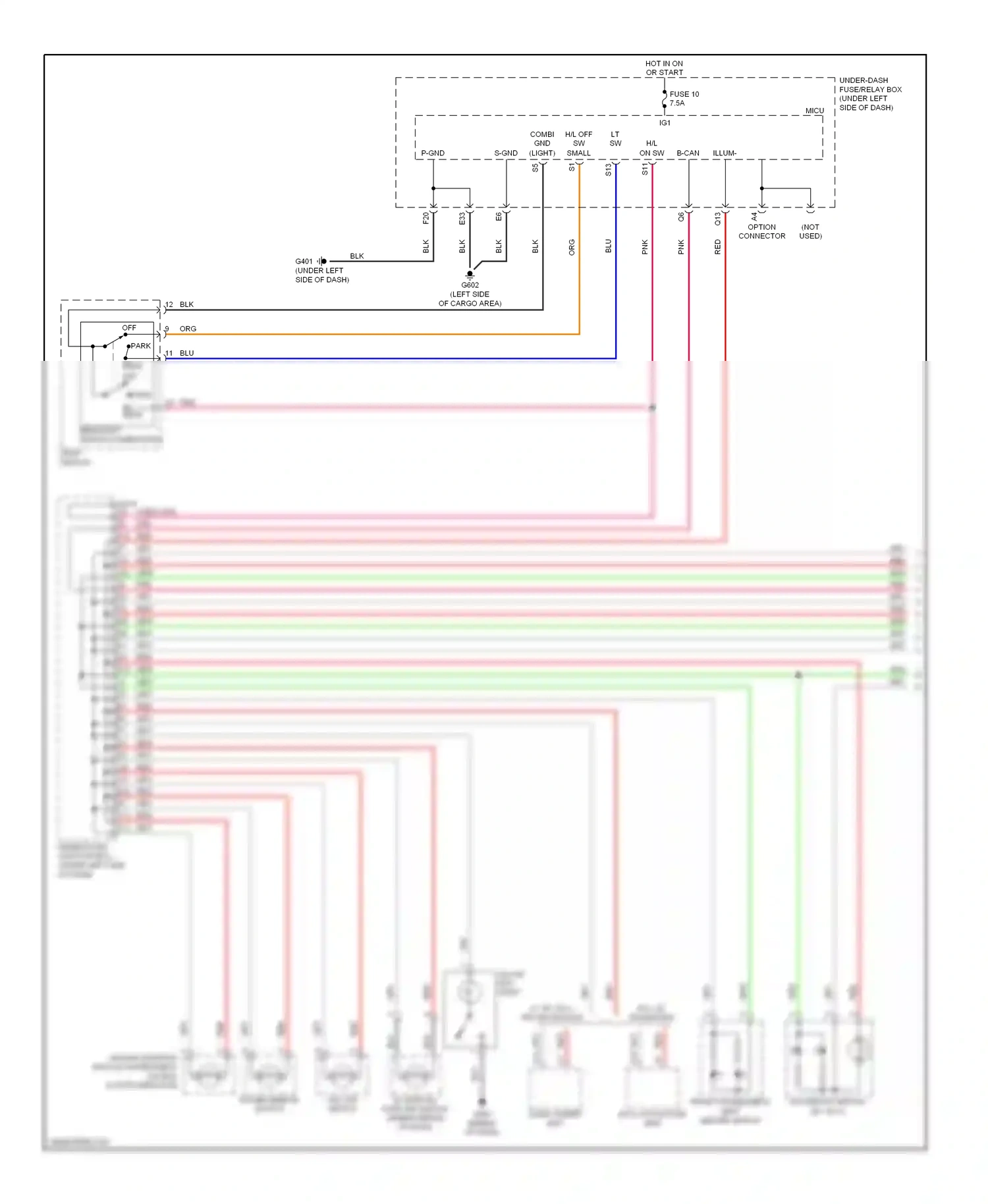 Wiring diagram red for Honda CR-V III (2006-2009) (21 of 56)