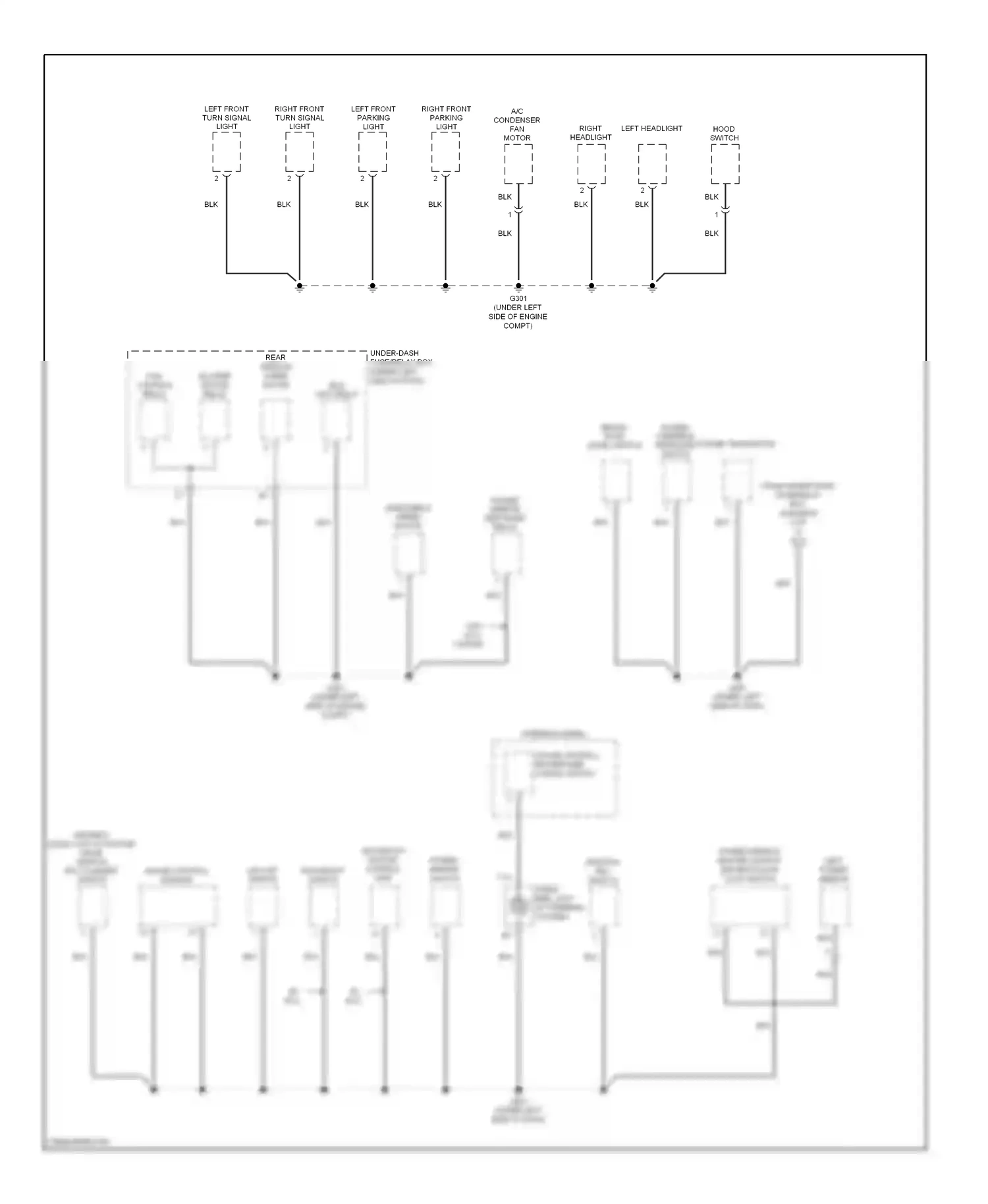 Wiring diagram right headlight for Honda CR-V III (2006-2009) (1 of 2)