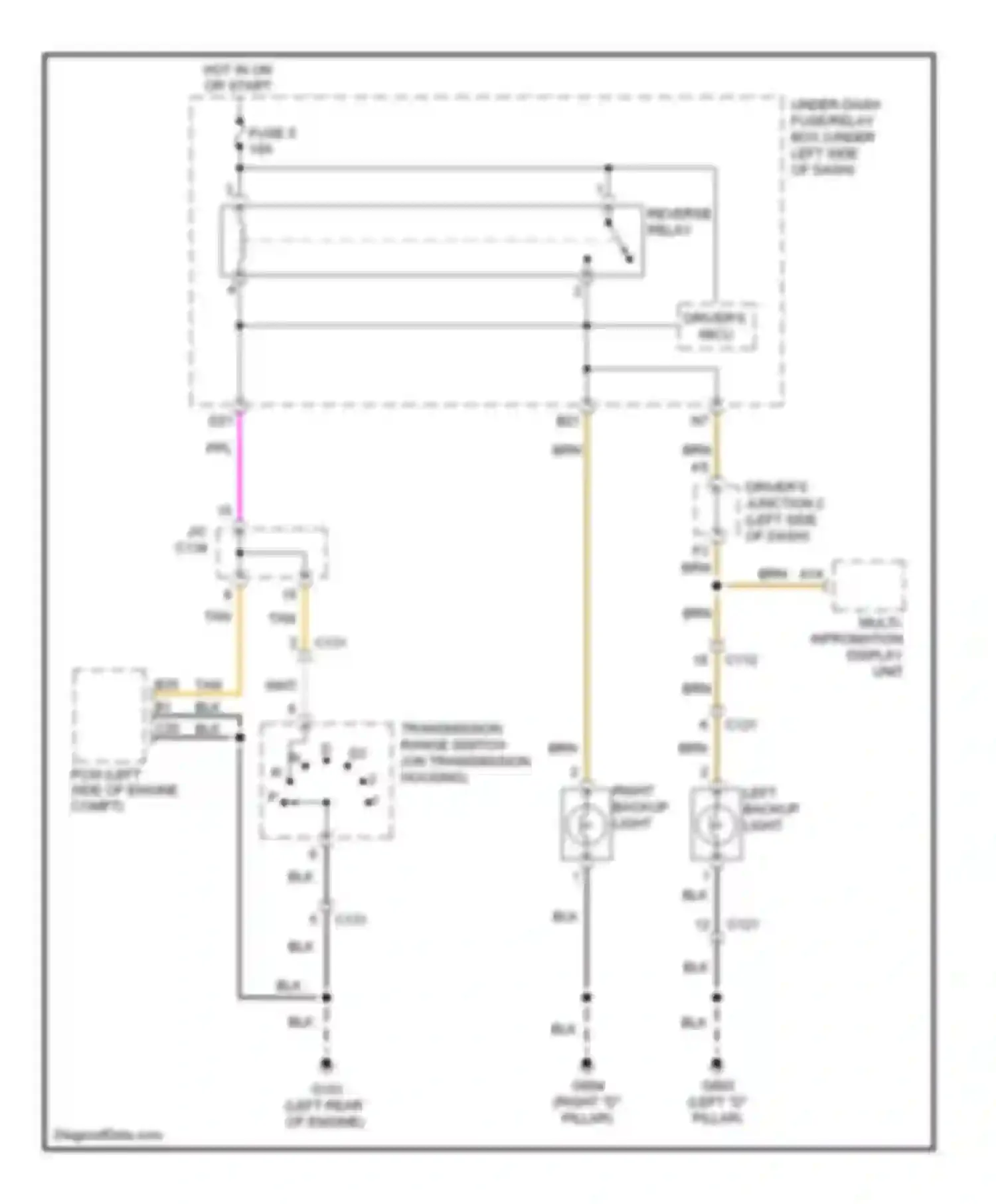 CR-V Honda IV (2011-2015): Backup lamps circuit
