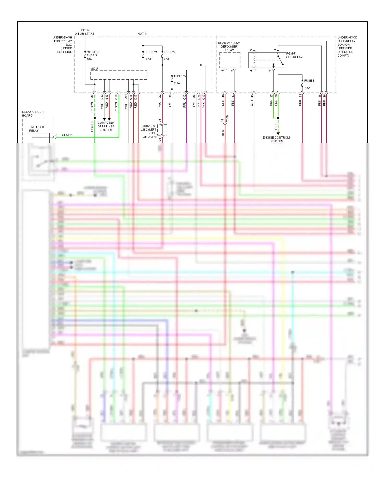Honda CR-V IV (2011-2015) computer data lines system wiring diagram  (3 of 47)