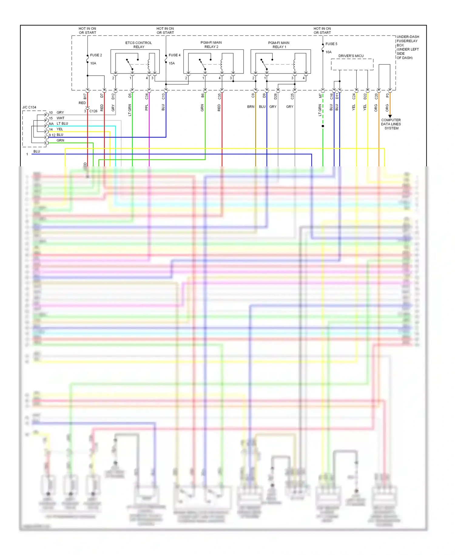 Honda CR-V IV (2011-2015) computer data lines system wiring diagram  (20 of 47)