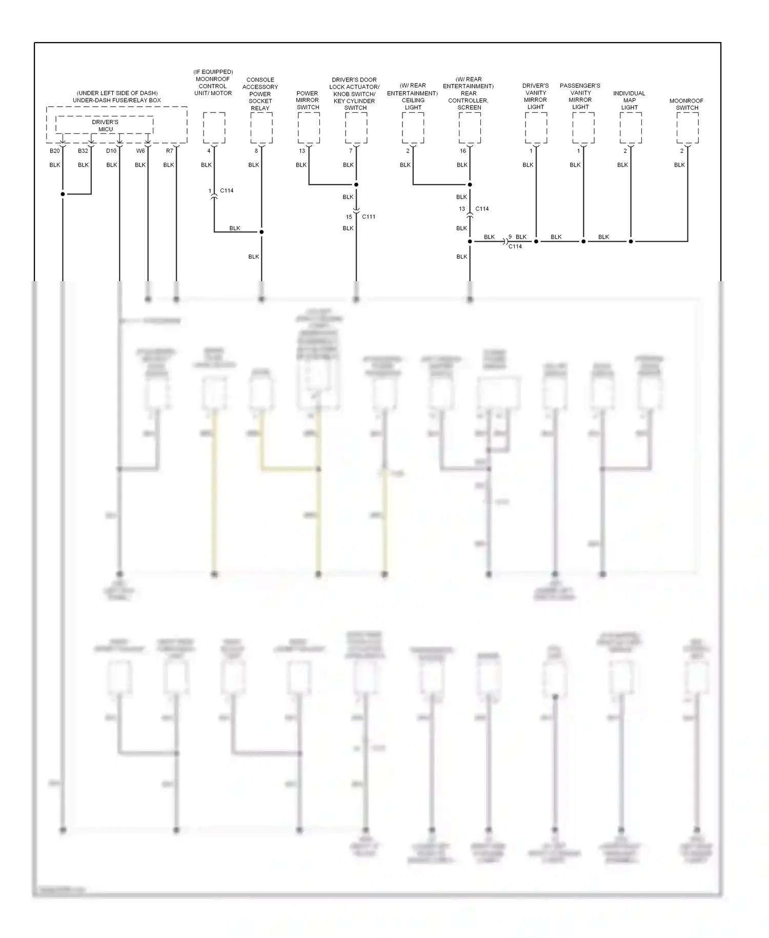 Honda CR-V IV (2011-2015) console accessory power socket relay wiring diagram  (1 of 2)