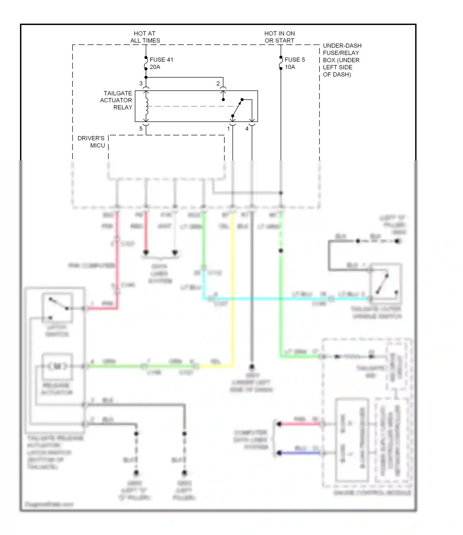Honda CR-V IV (2011-2015) controller area wiring diagram  (1 of 1)