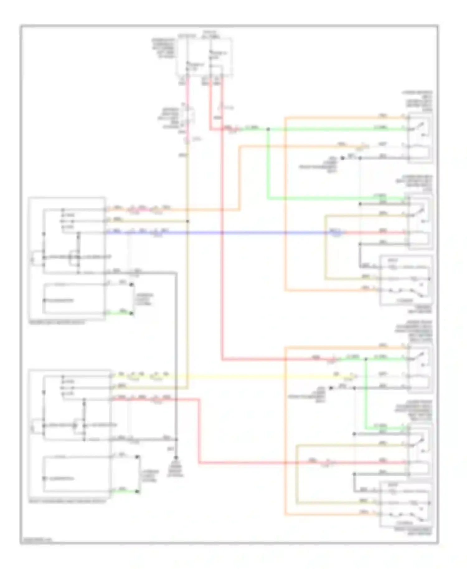 Wiring diagram front passenger's seat heater for Honda CR-V IV (2011-2015) (2 of 2)