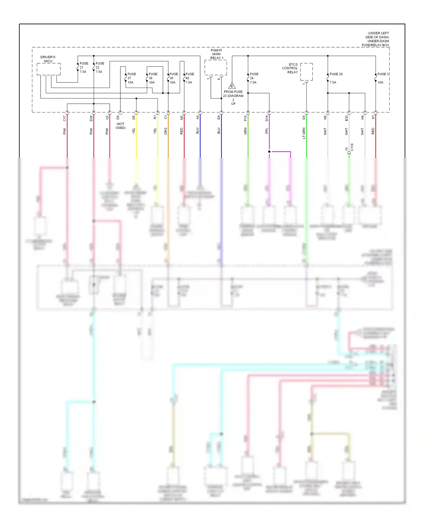 Honda CR-V IV (2011-2015) hazard tpms warning control switch unit wiring diagram  (1 of 1)