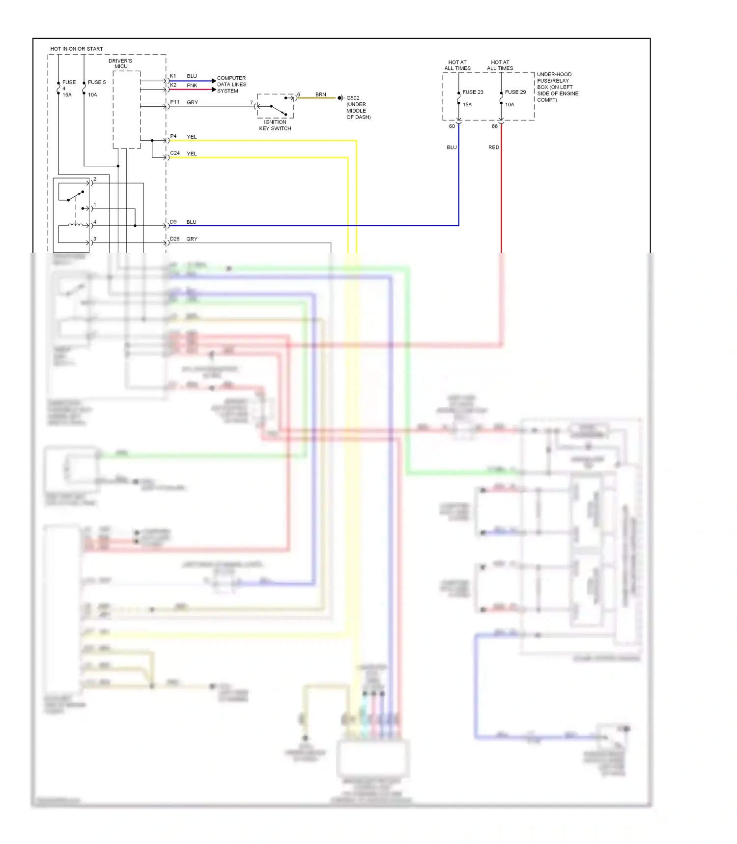 Honda CR-V IV (2011-2015) ignition key switch wiring diagram  (4 of 7)