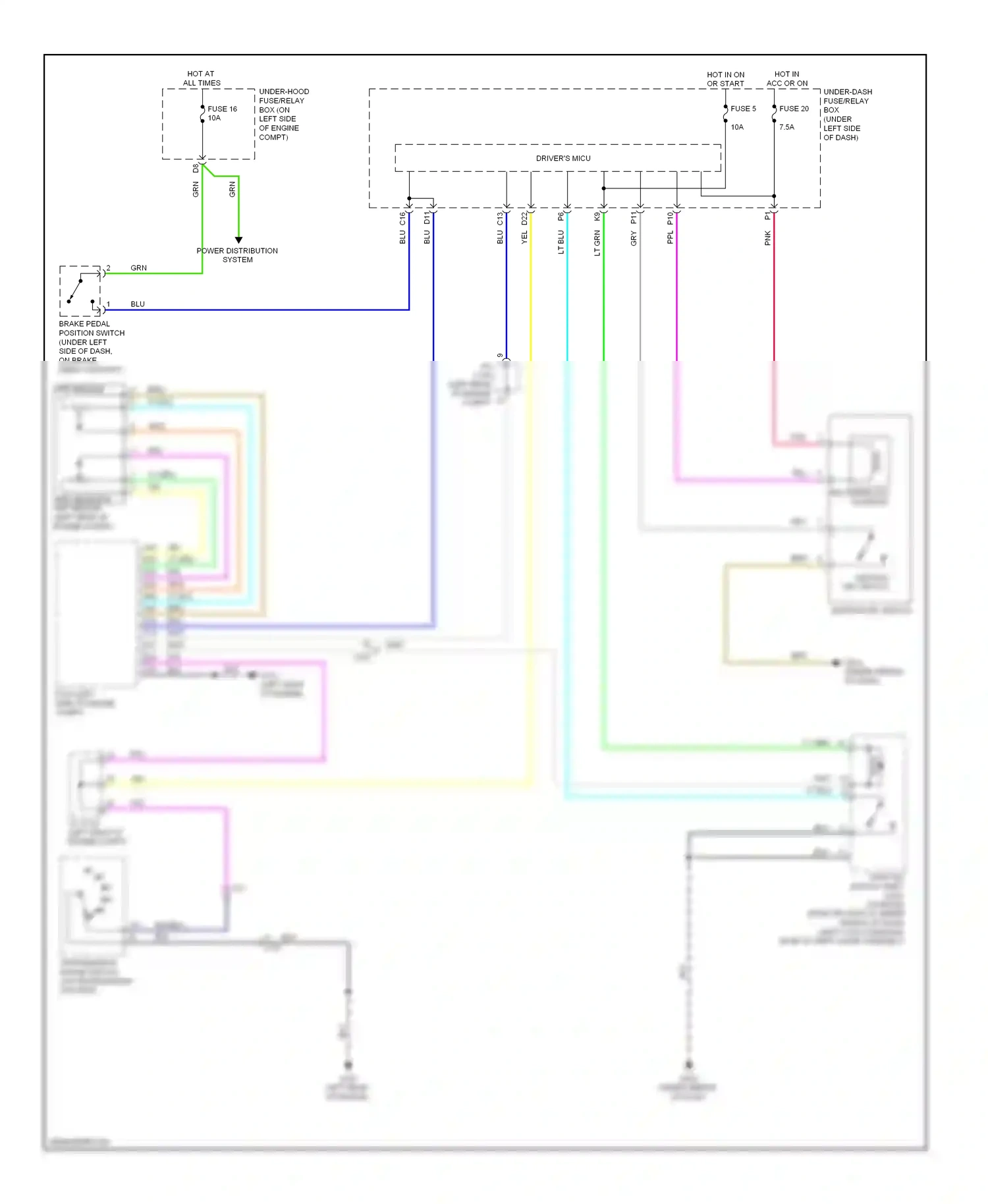 Honda CR-V IV (2011-2015) ignition key switch wiring diagram  (7 of 7)