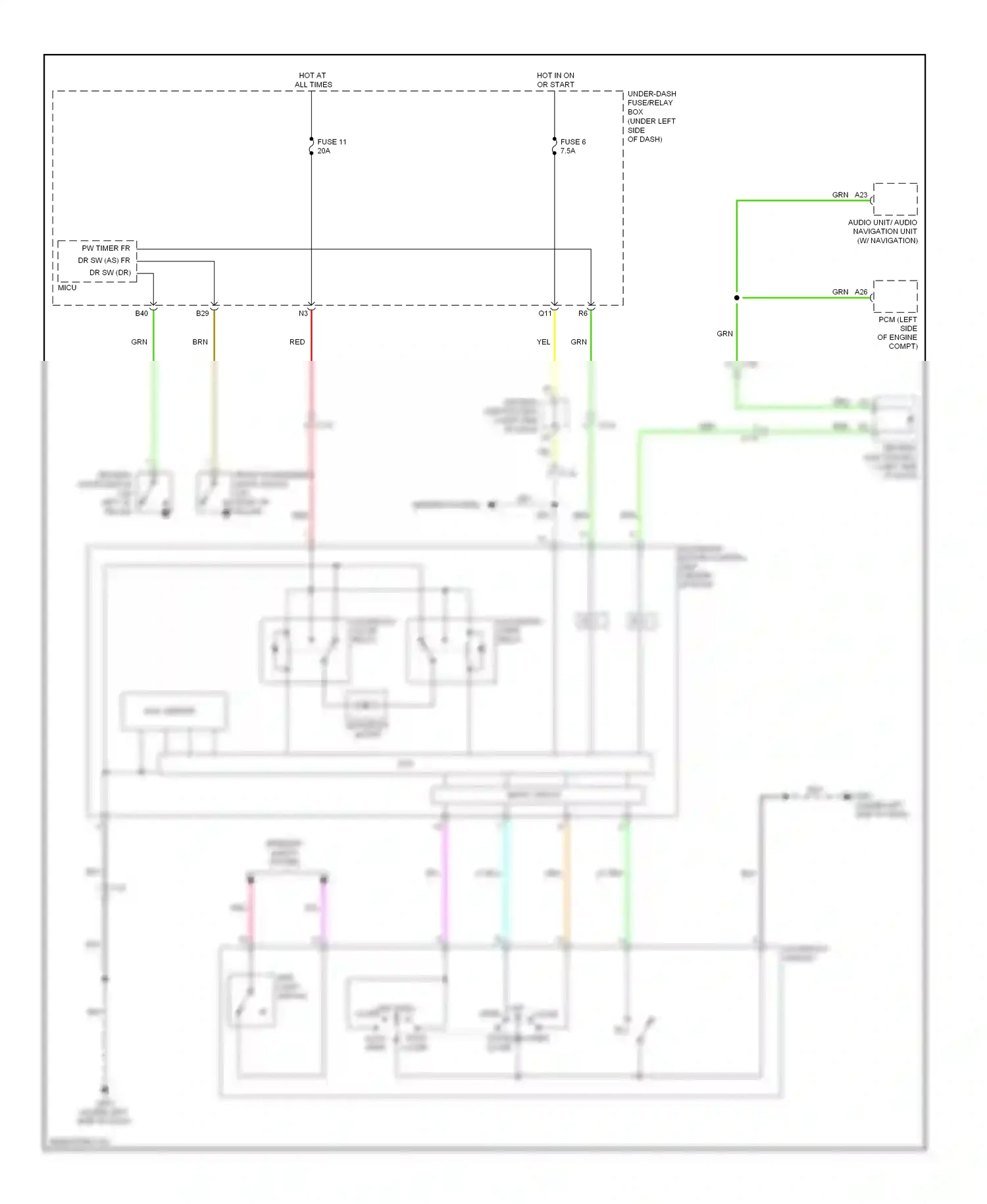 Honda CR-V IV (2011-2015) input circuit wiring diagram  (1 of 1)