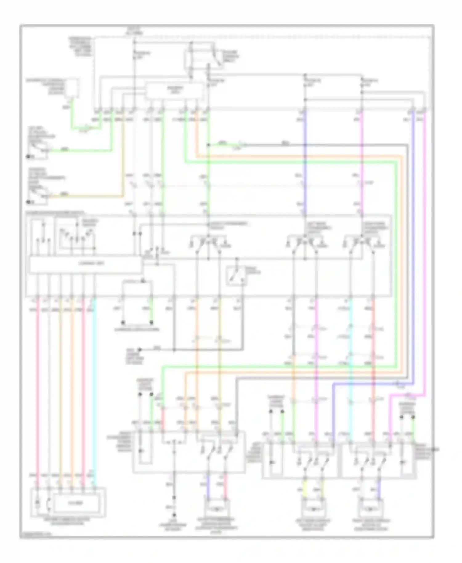 Wiring diagram left rear passenger's for Honda CR-V IV (2011-2015) (1 of 1)