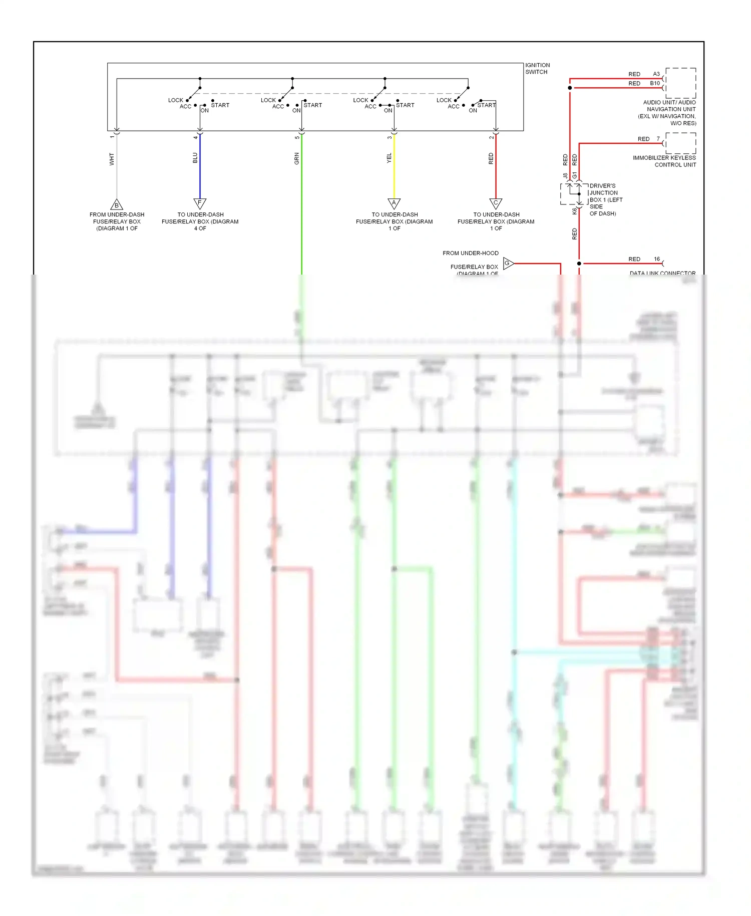 Honda CR-V IV (2011-2015) multi information display unit wiring diagram  (8 of 12)