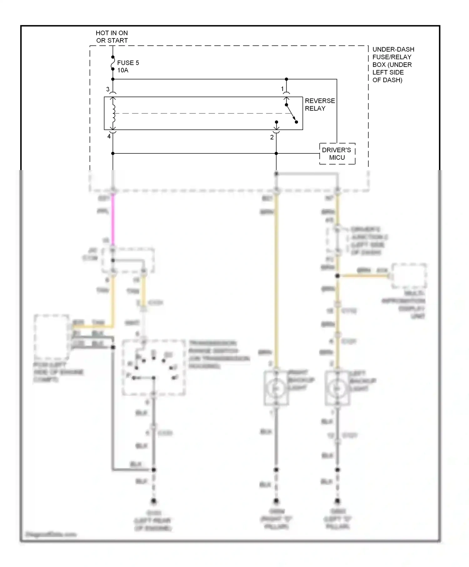 Honda CR-V IV (2011-2015) multi- infromation display unit wiring diagram  (1 of 1)