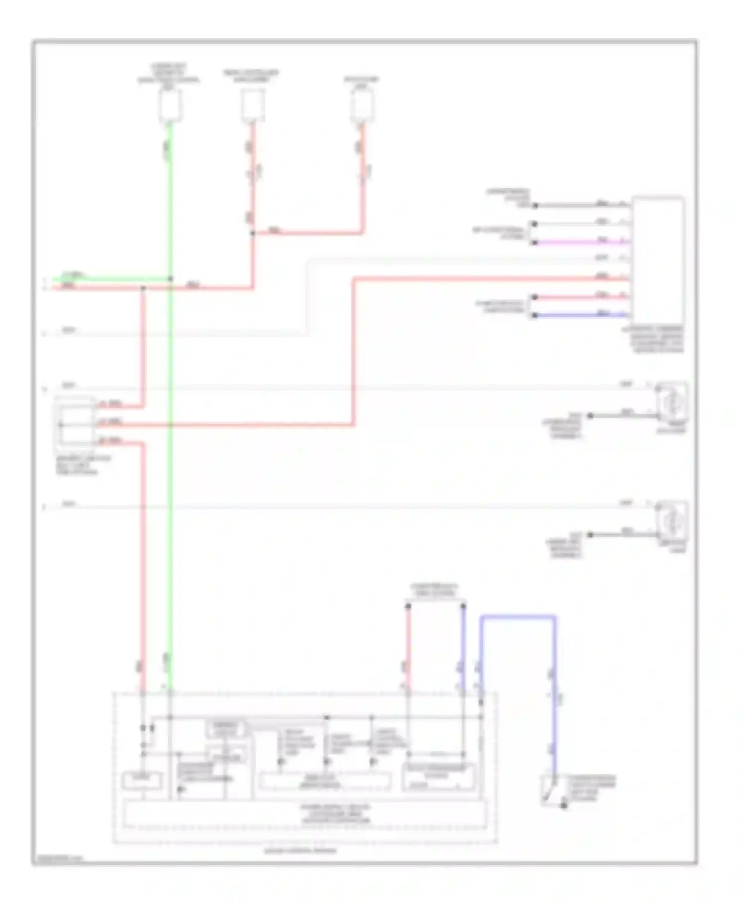 Wiring diagram rear controller and screen for Honda CR-V IV (2011-2015) (1 of 1)