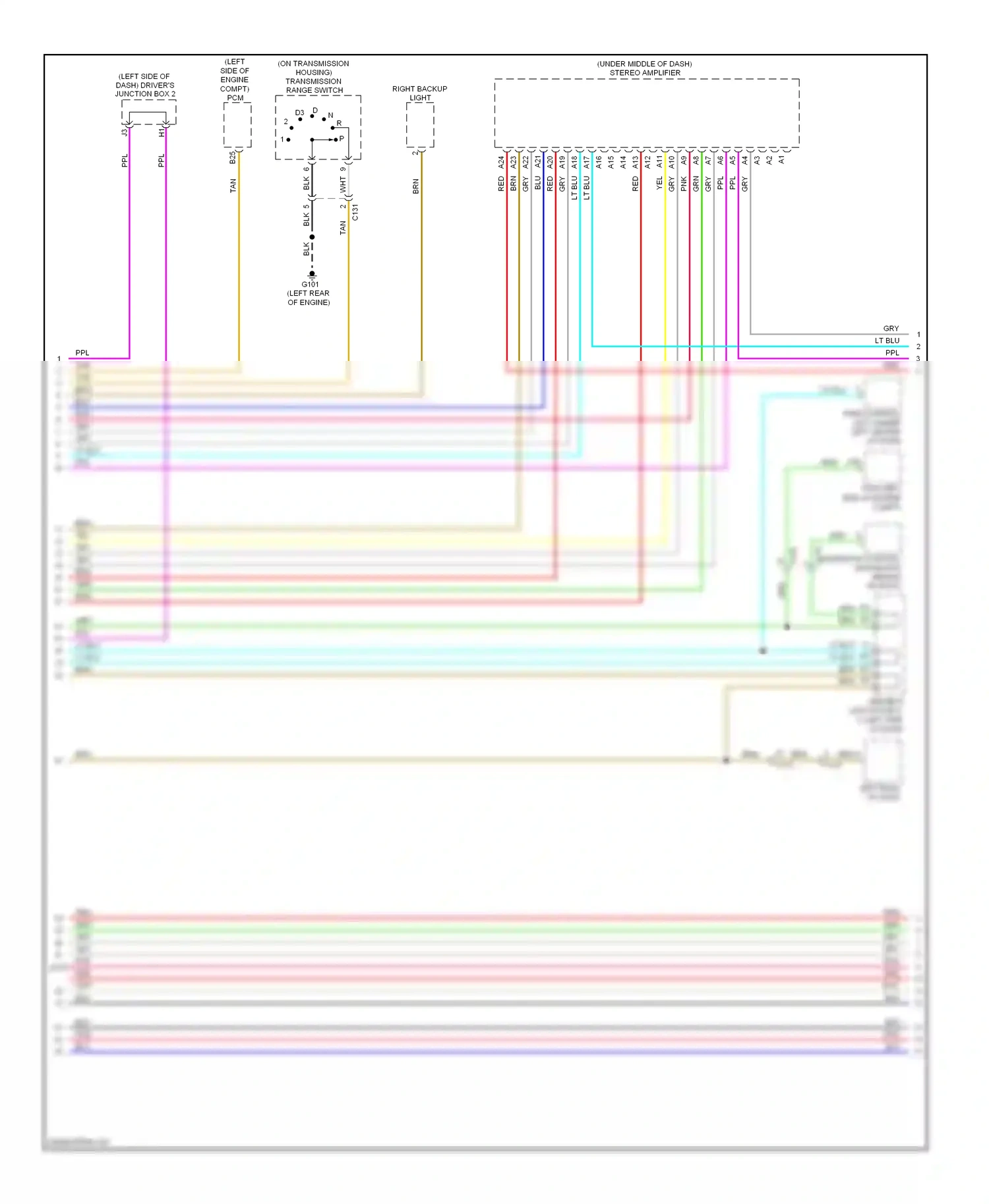 Honda CR-V IV (2011-2015) right backup light wiring diagram  (3 of 5)