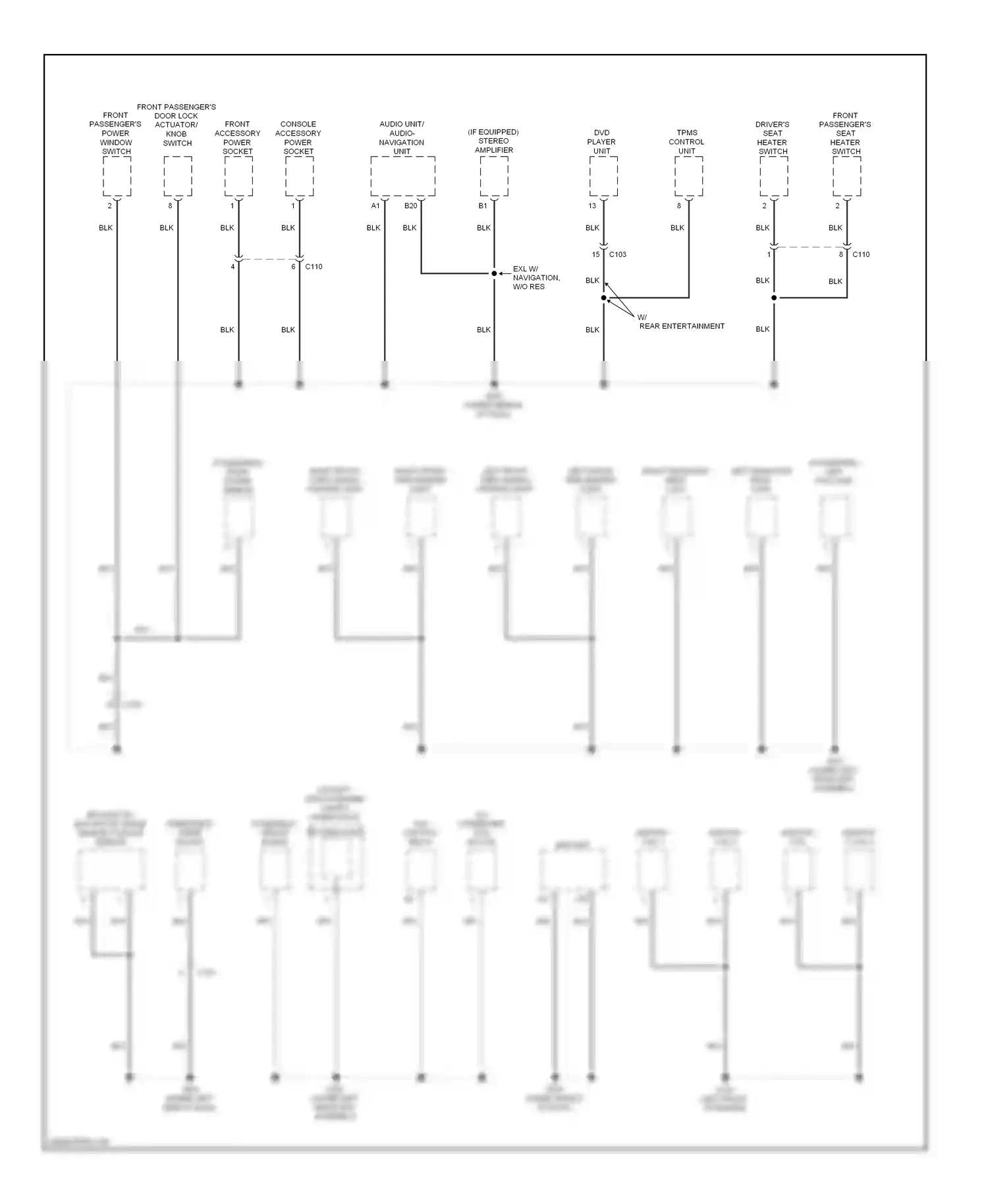 Honda CR-V IV (2011-2015) right front side marker light wiring diagram  (1 of 1)
