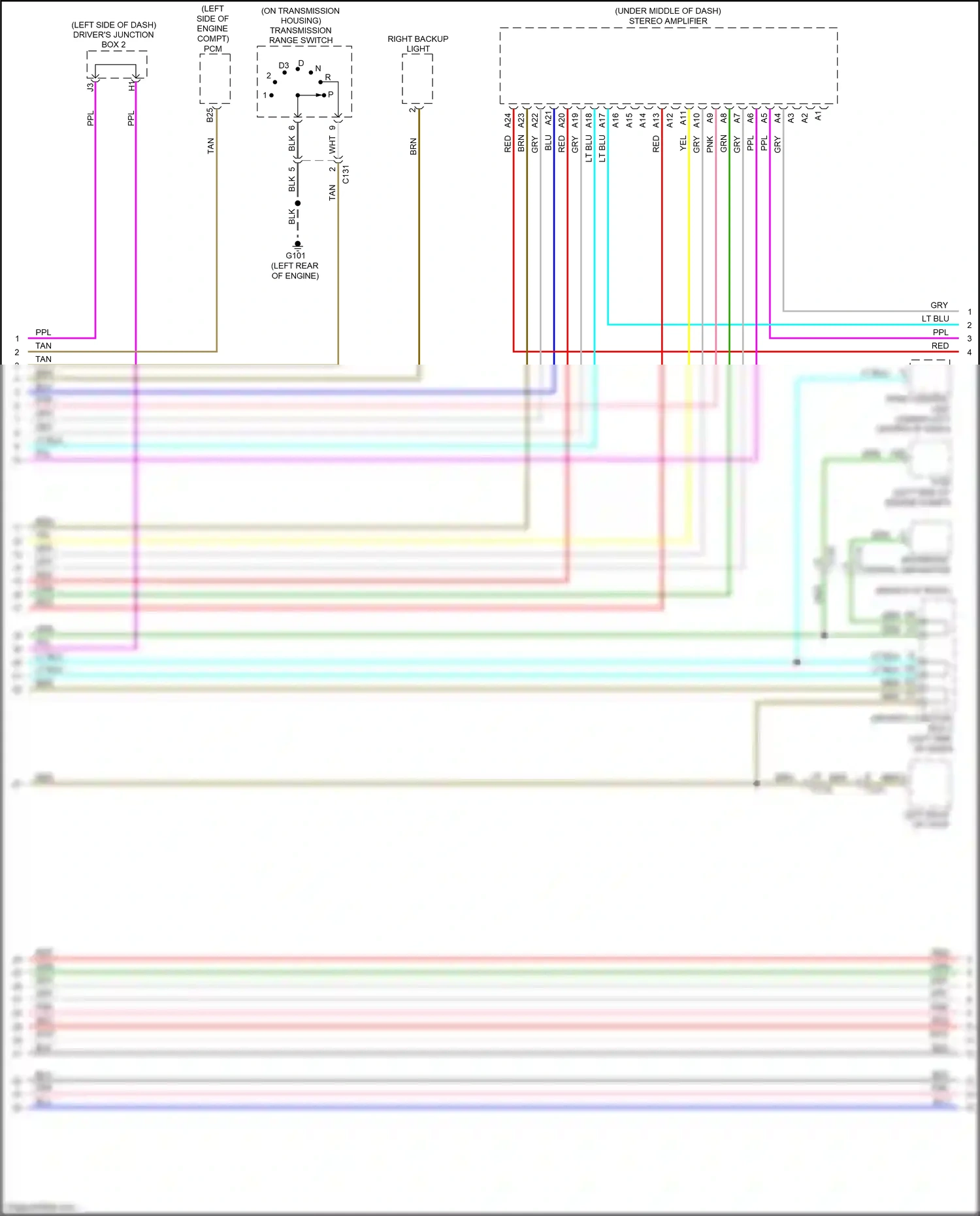 Honda CR-V IV (2011-2015) transmission range switch wiring diagram  (2 of 3)