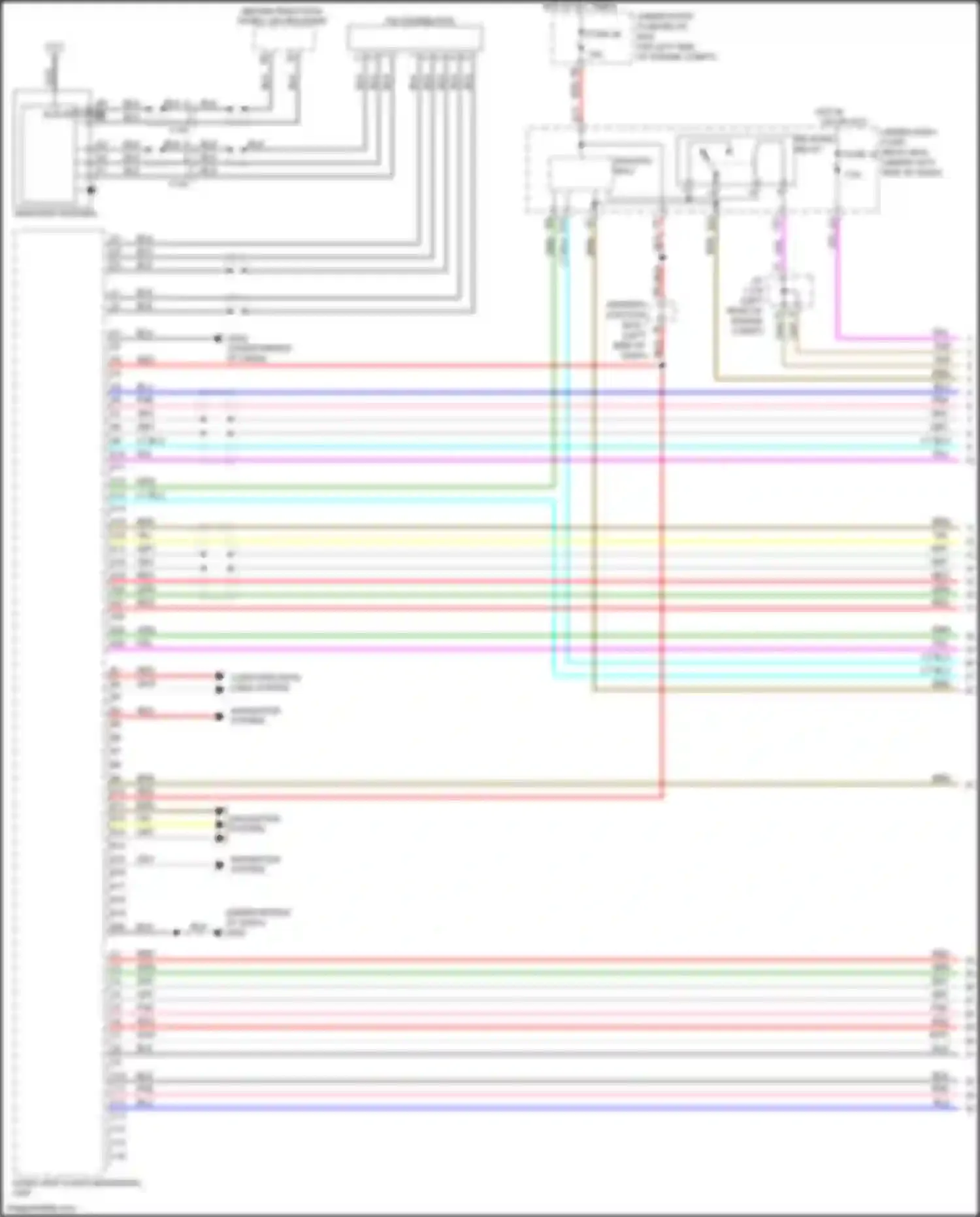 Wiring diagram under-hood fuse/relay box for Honda CR-V IV (2011-2015) (2 of 5)