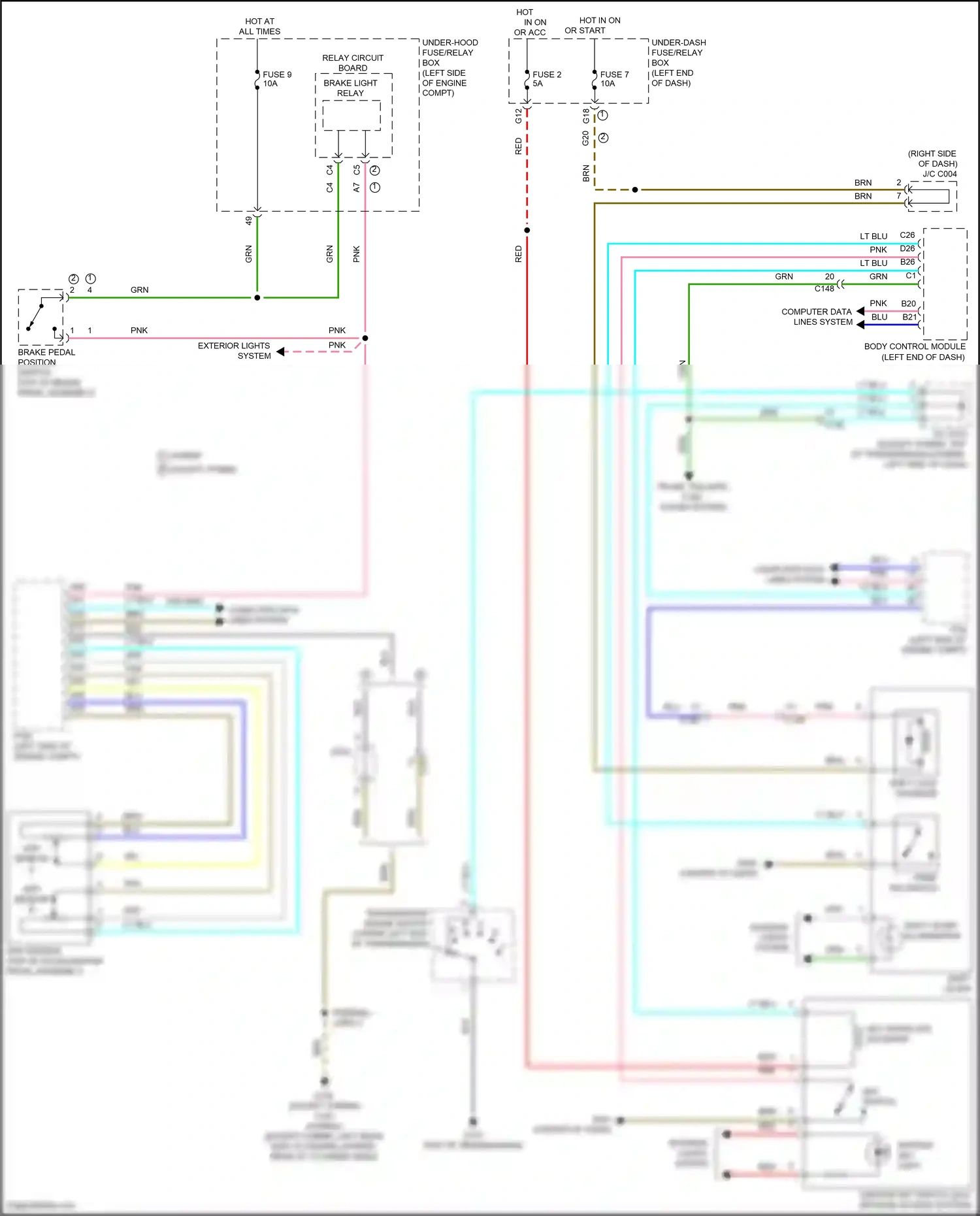 Wiring diagram app sensor for Honda CR-V V facelift (2019-2024) (3 of 3)