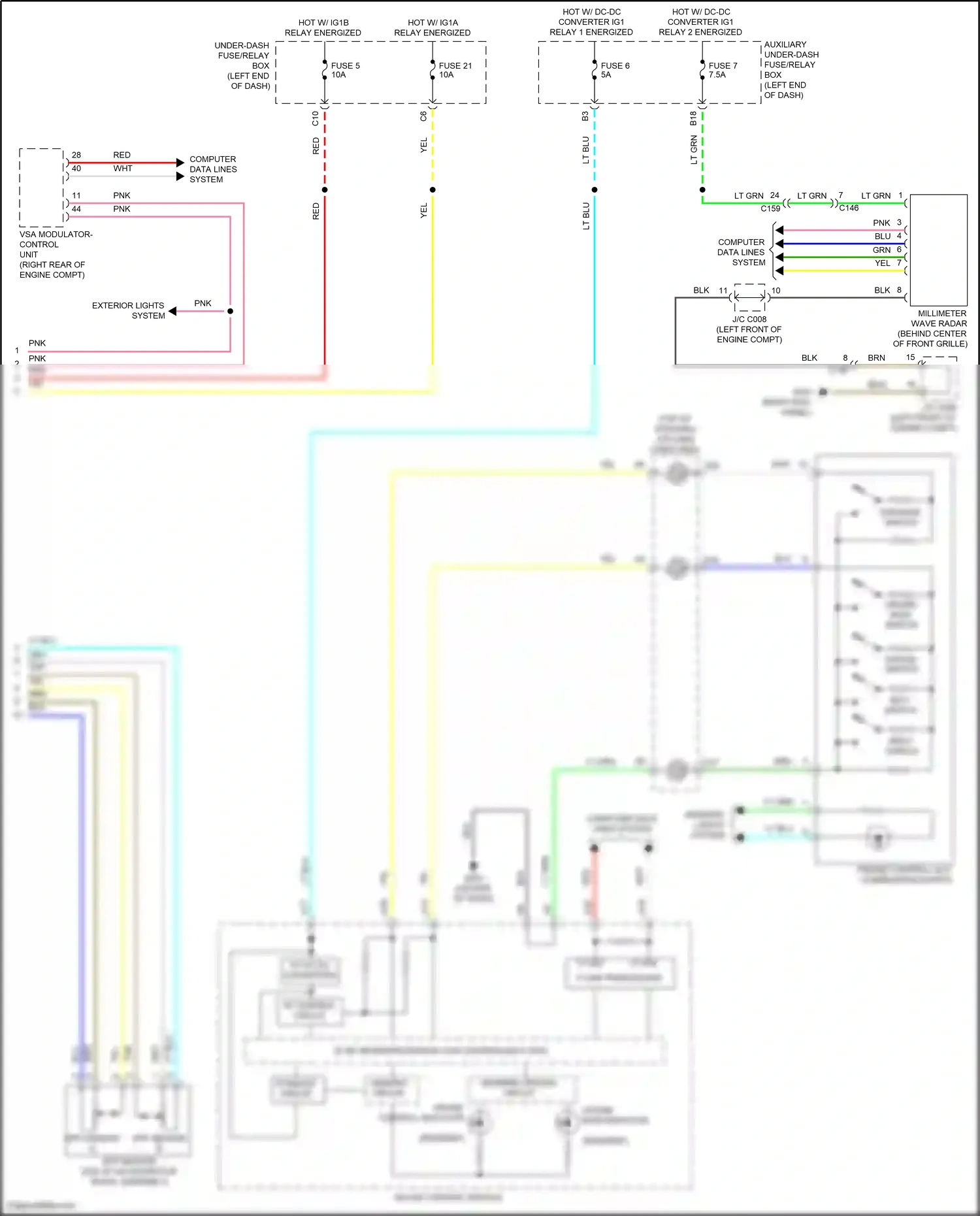 Wiring diagram app sensor for Honda CR-V V facelift (2019-2024) (1 of 3)