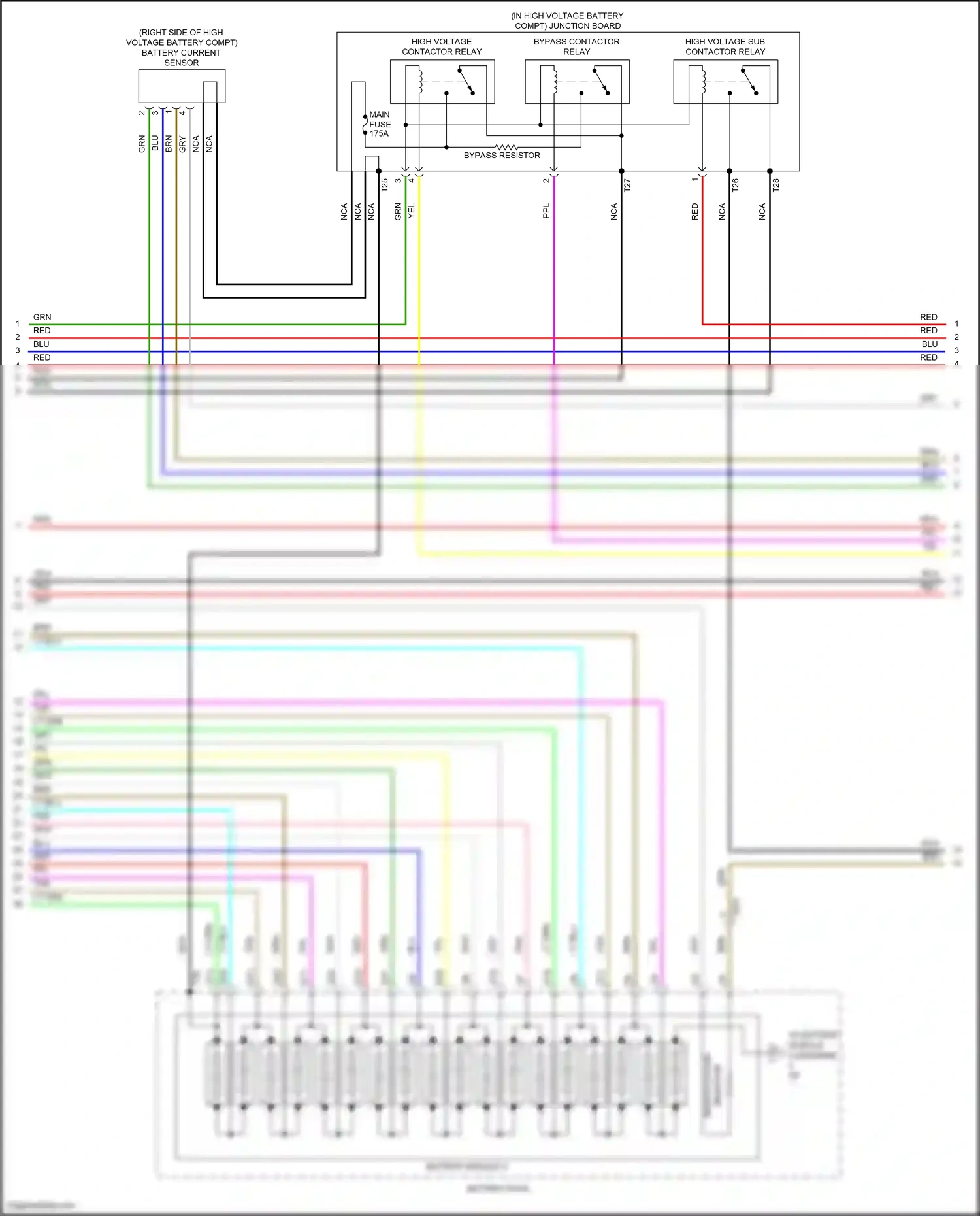 Wiring diagram battery current sensor for Honda CR-V V facelift (2019-2024) (1 of 1)