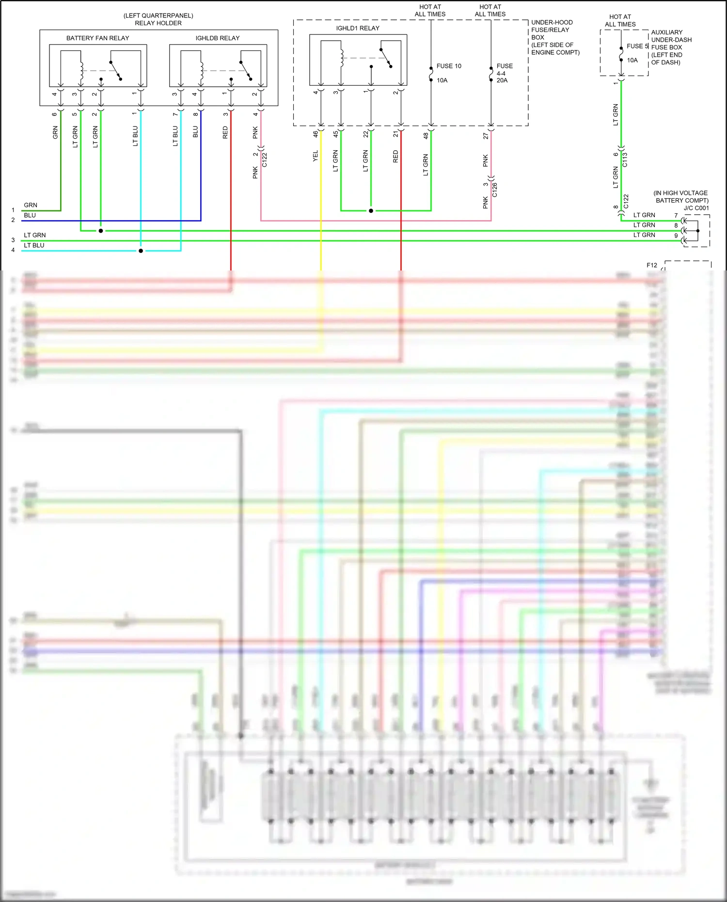 Wiring diagram battery module 2 for Honda CR-V V facelift (2019-2024) (1 of 1)