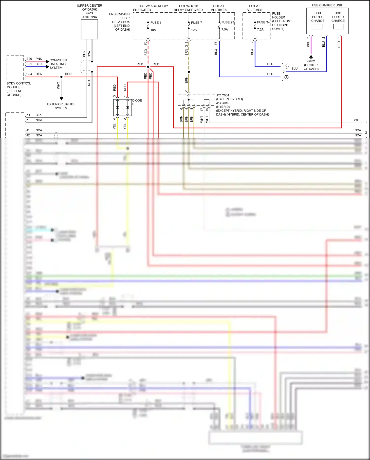 Wiring diagram body control module for Honda CR-V V facelift (2019-2024) (8 of 51)