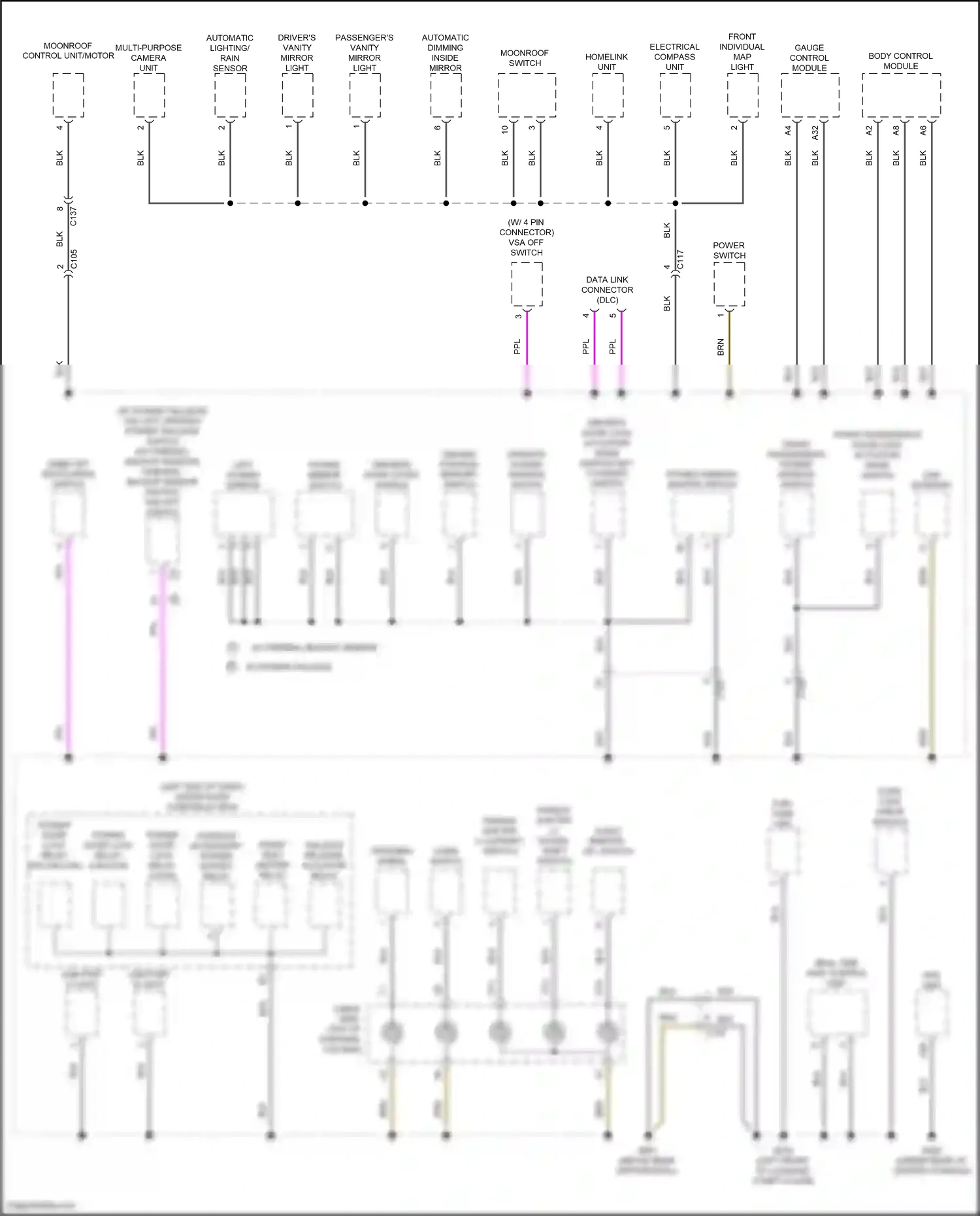 Wiring diagram body control module for Honda CR-V V facelift (2019-2024) (14 of 51)