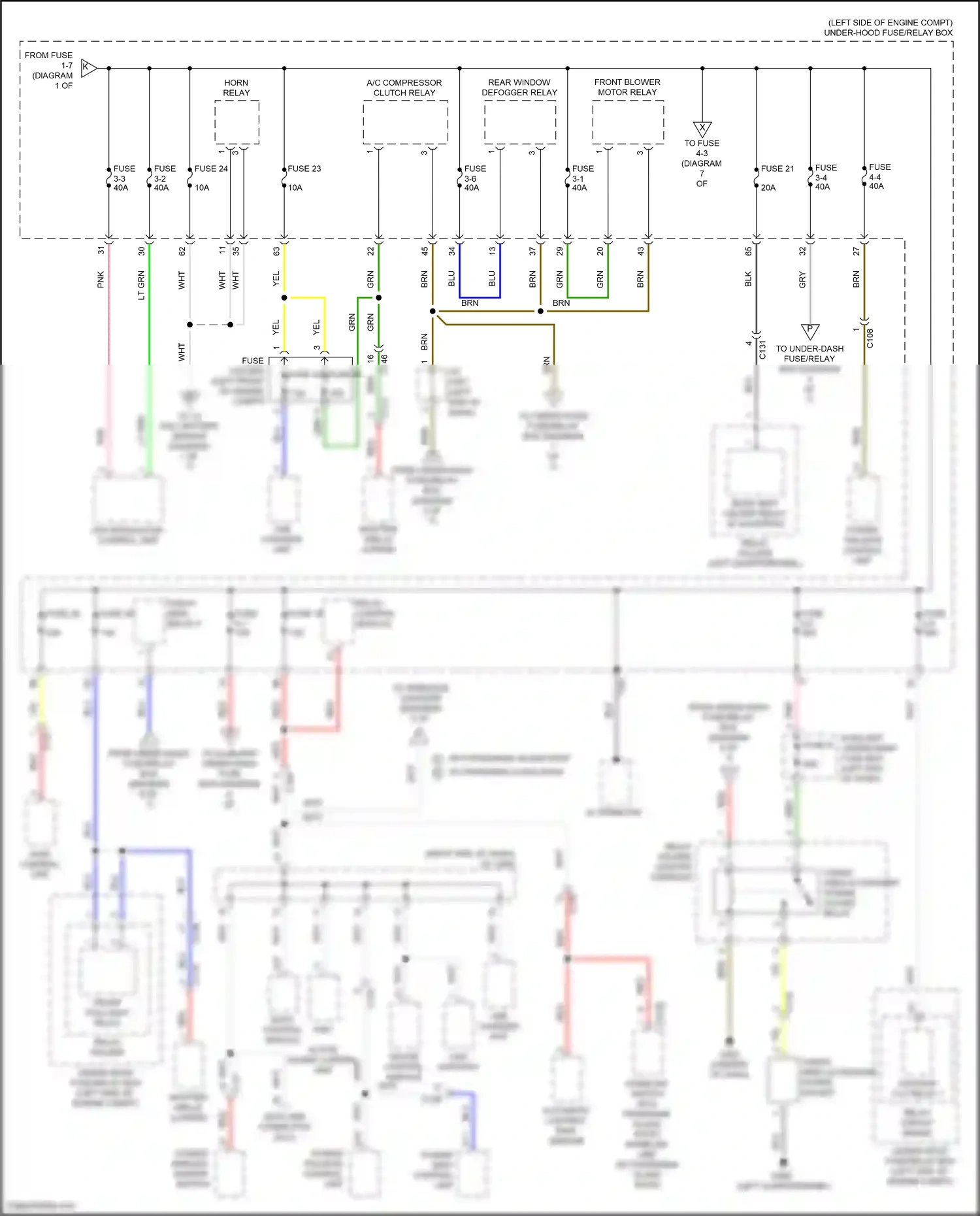 Wiring diagram cargo area accessory power socket for Honda CR-V V facelift (2019-2024) (2 of 2)